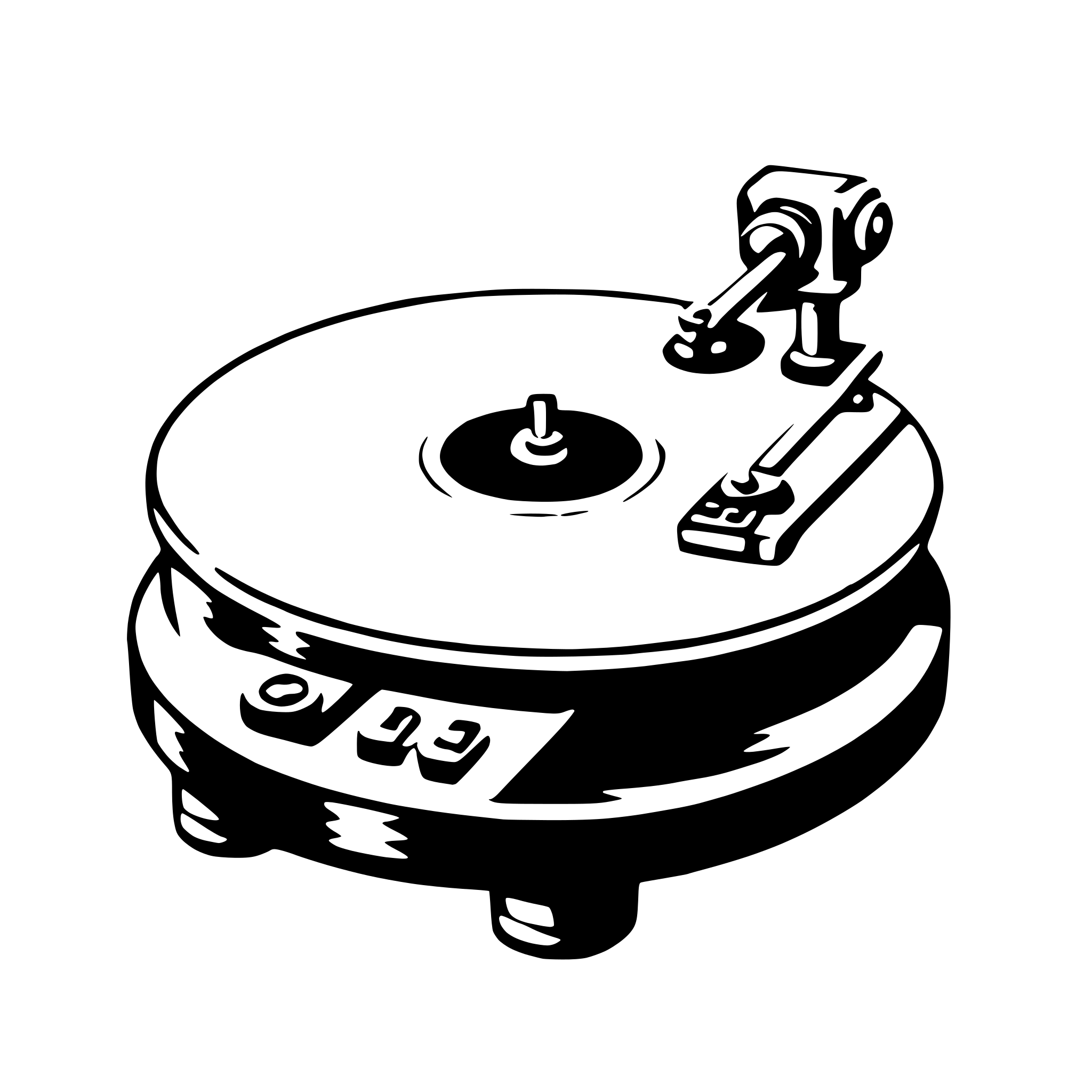 AI-generated SVG of a turntable
