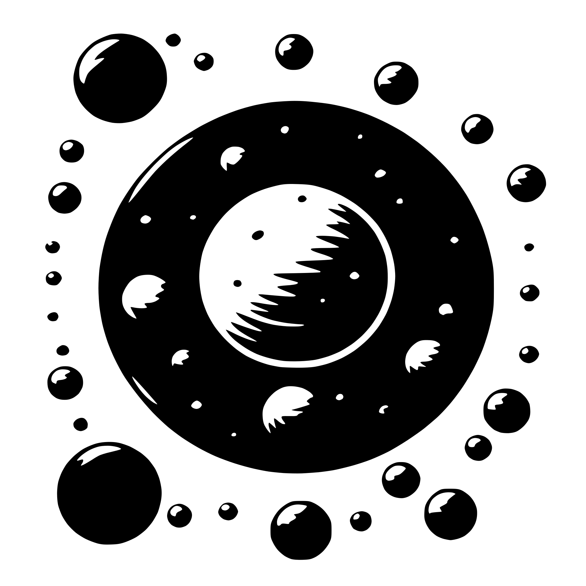 AI-generated SVG of a solar system