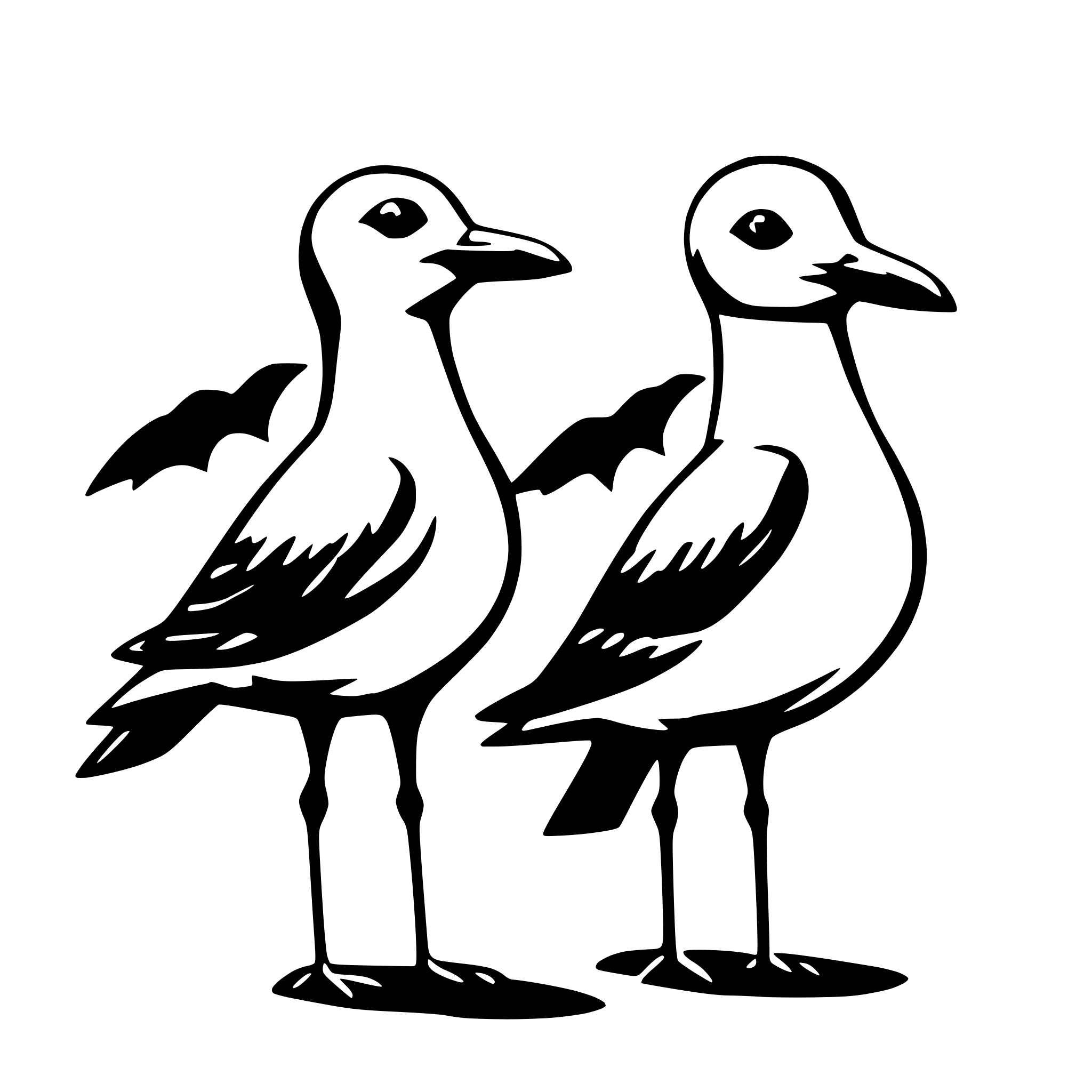 AI-generated SVG of a two seagulls
