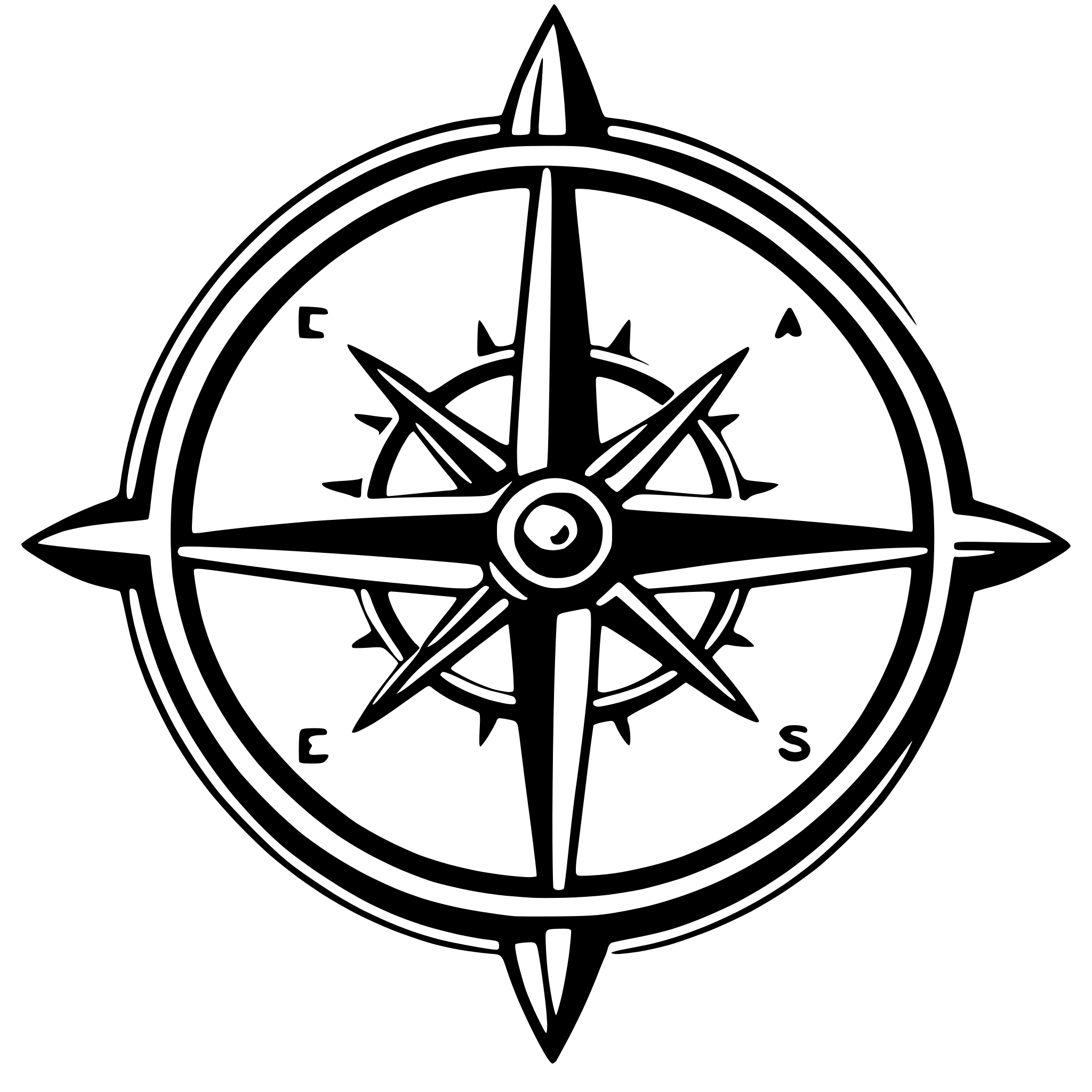 AI-generated SVG of 'nautical compass'