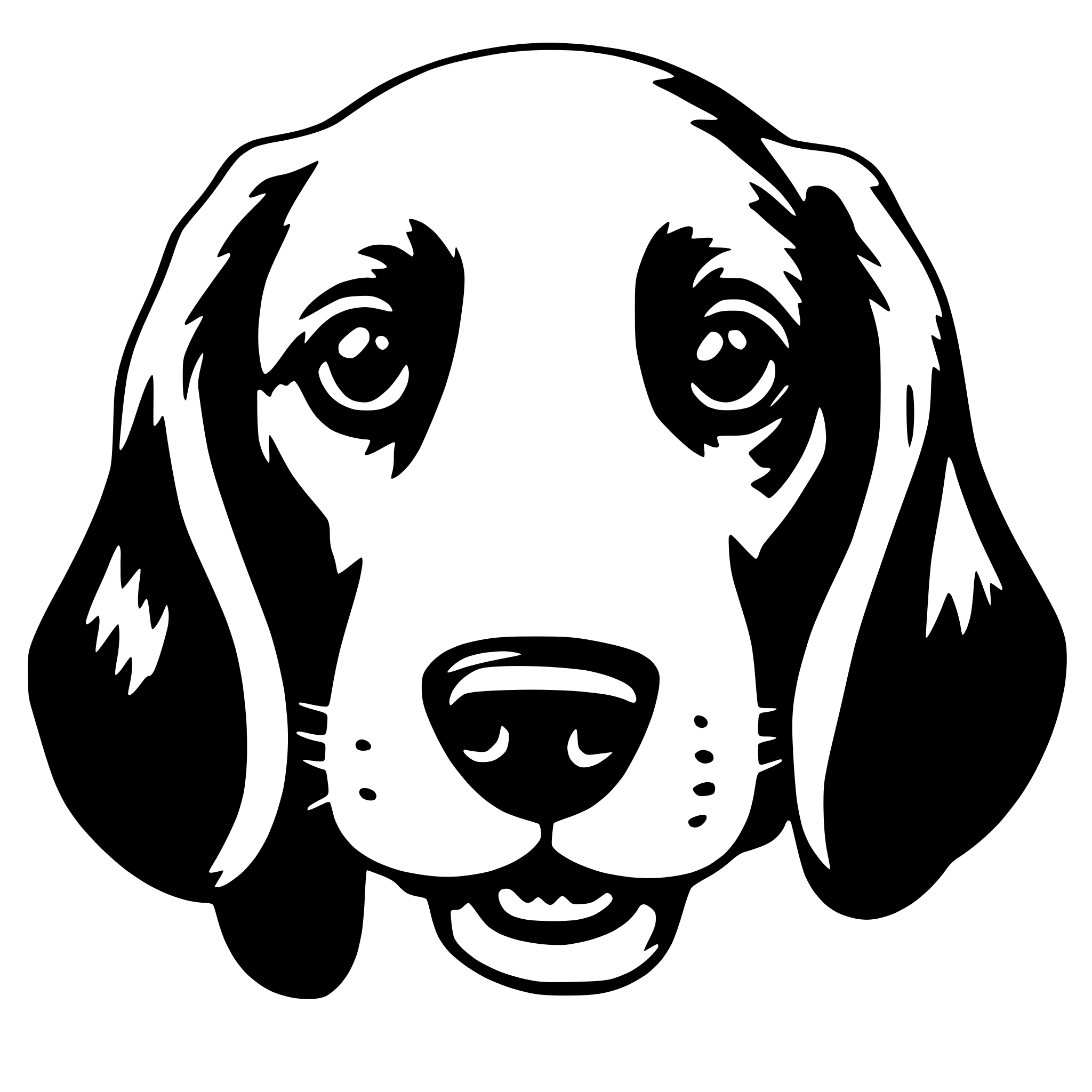 AI-generated SVG of a dog face