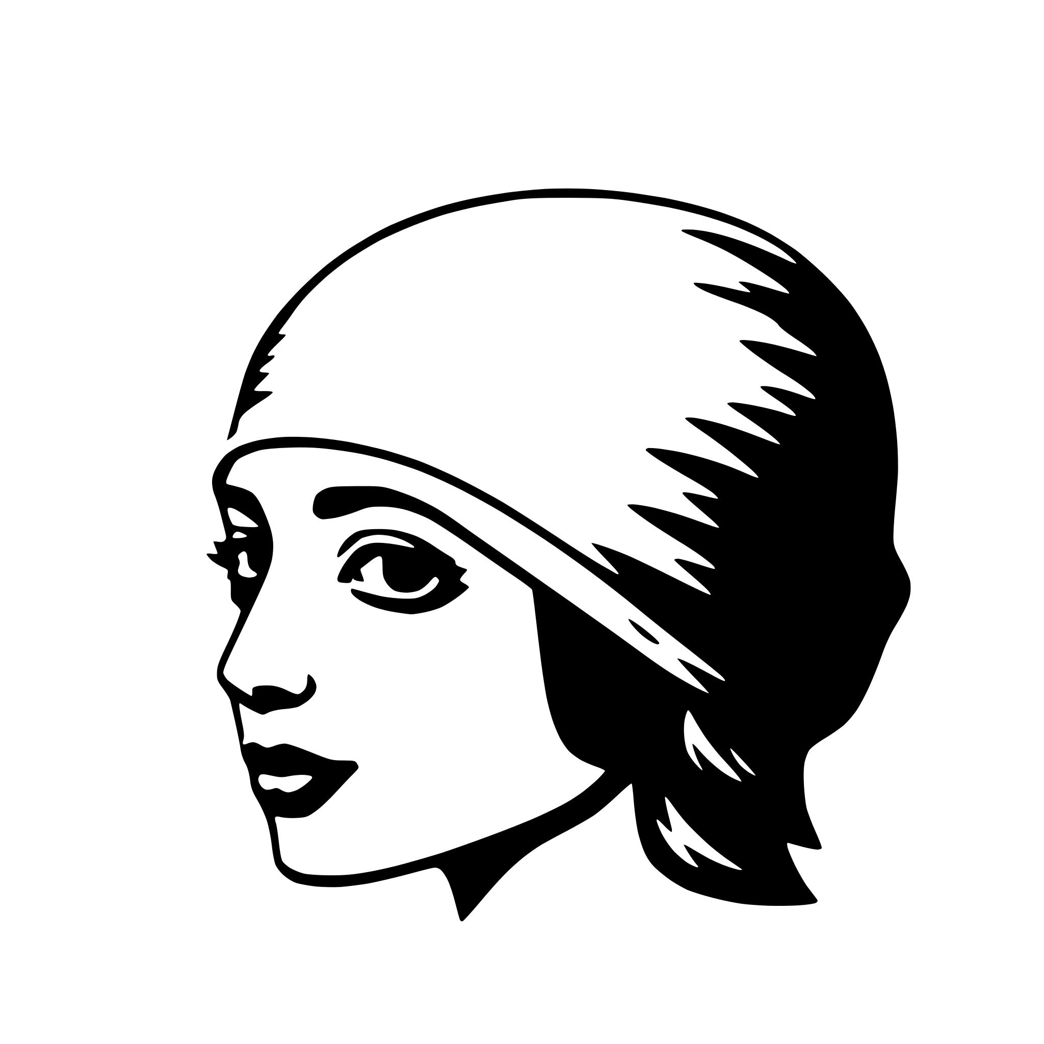 AI-generated SVG of a swim cap