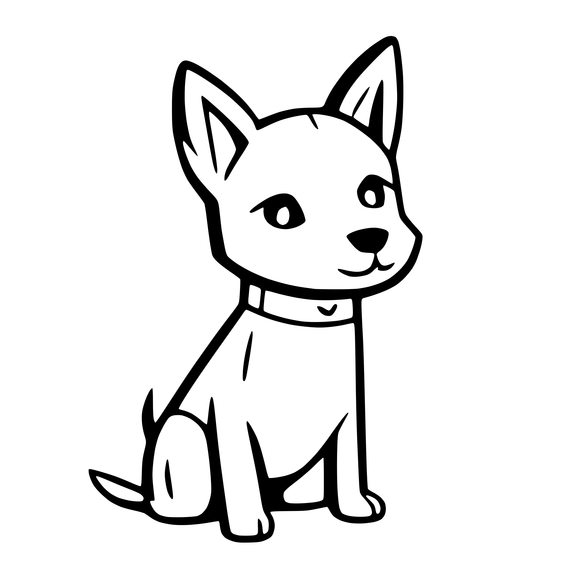 AI-generated SVG of a dog