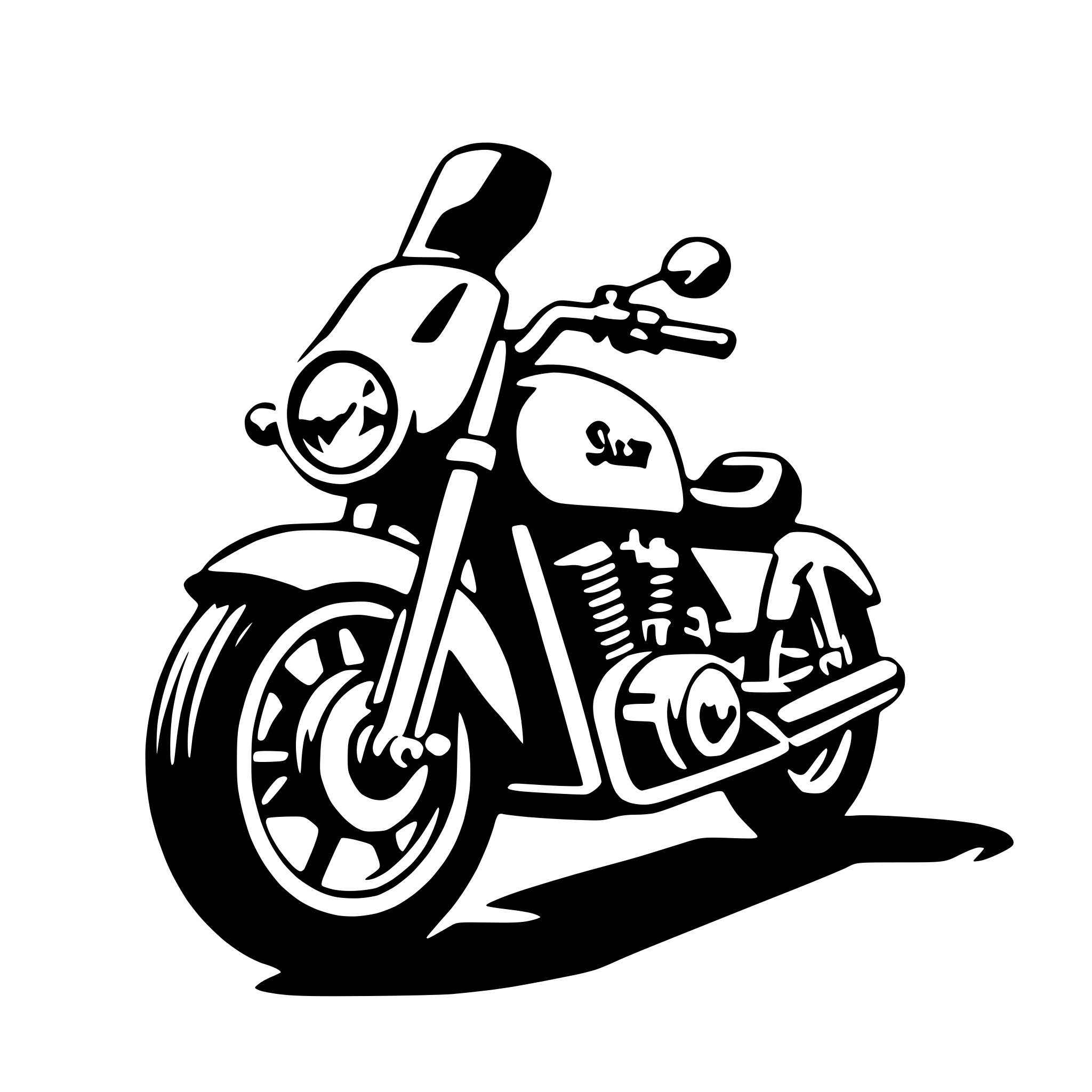 AI-generated SVG of a cruiser motorcycle