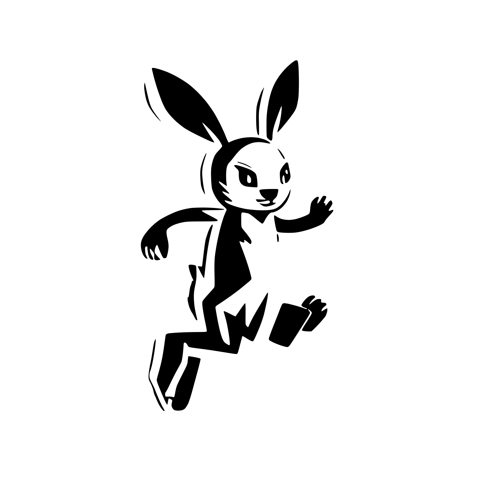 AI-generated SVG of a A rabbit running fast like a human, wearing sportswear and shoes AI-generated SVG of a A rabbit running fast like a human, wearing sportswear and shoes