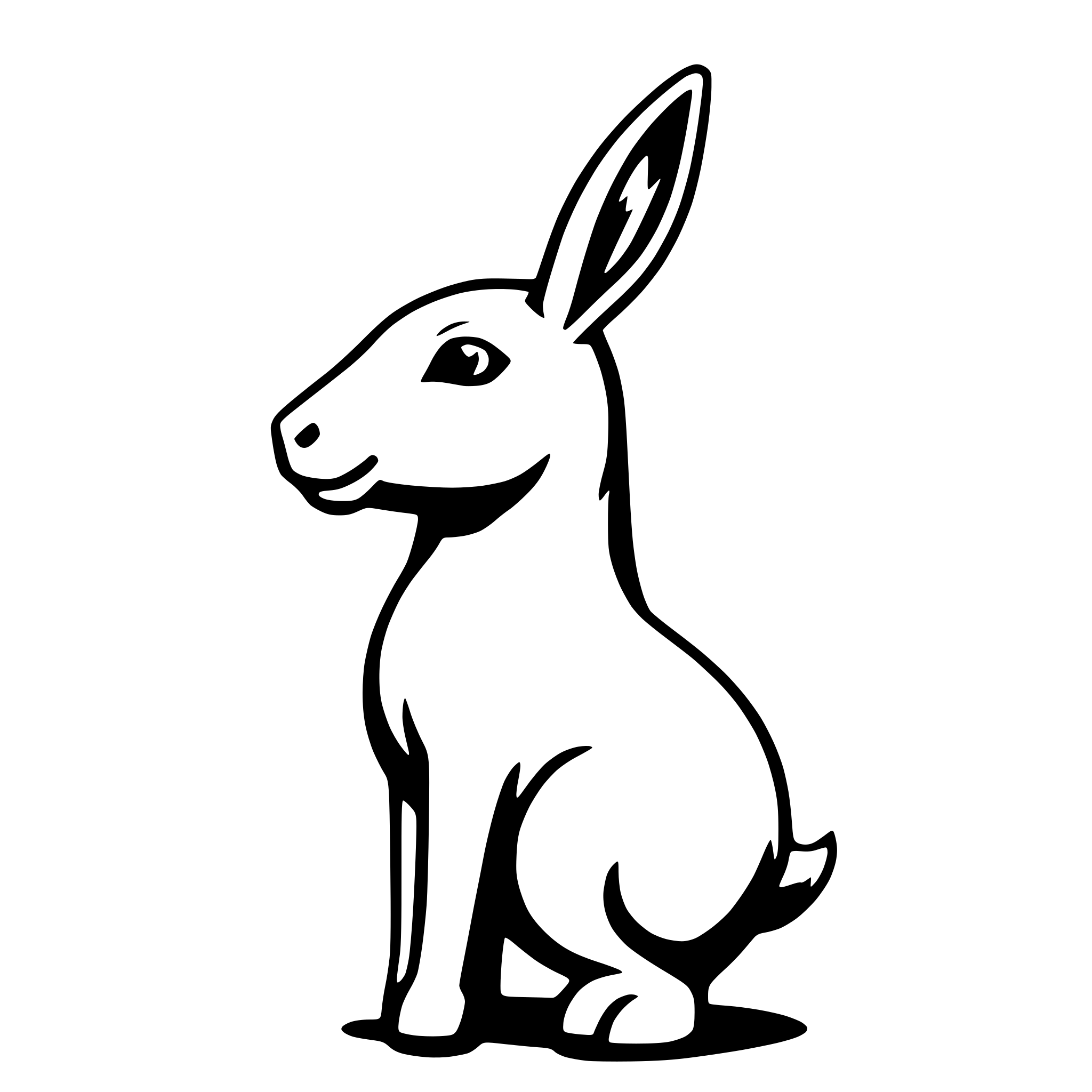 AI-generated SVG of 'unicorn rabbit'