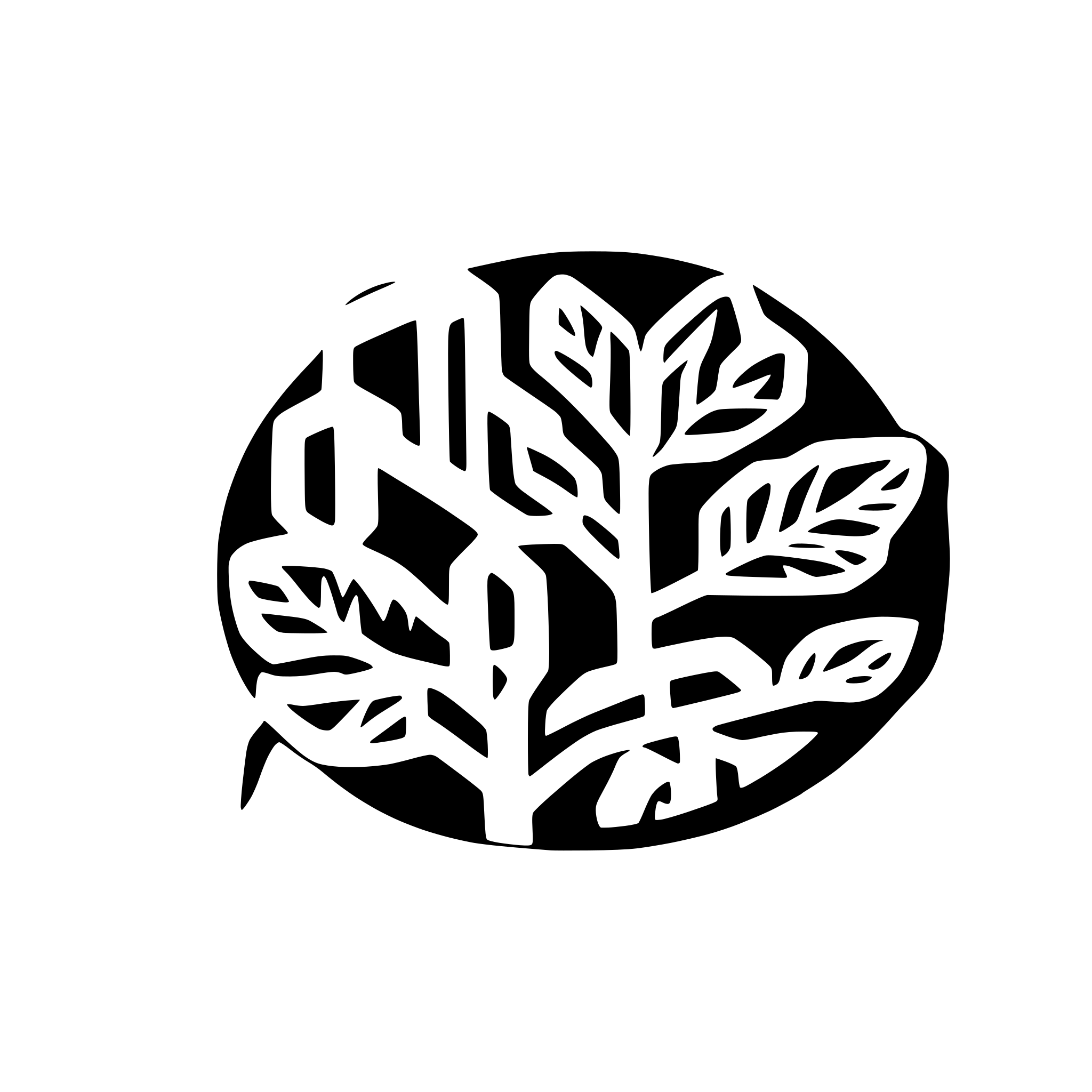 AI-generated SVG of a a training network connecting university, industry, national lab, biology, AI