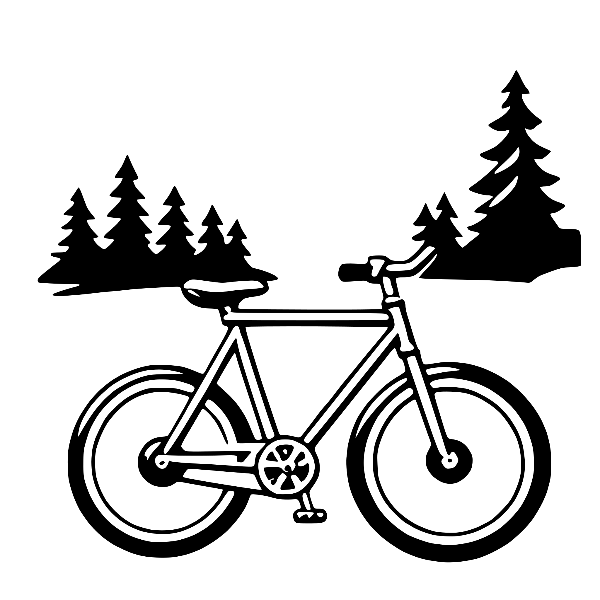 AI-generated SVG of a hybrid bike