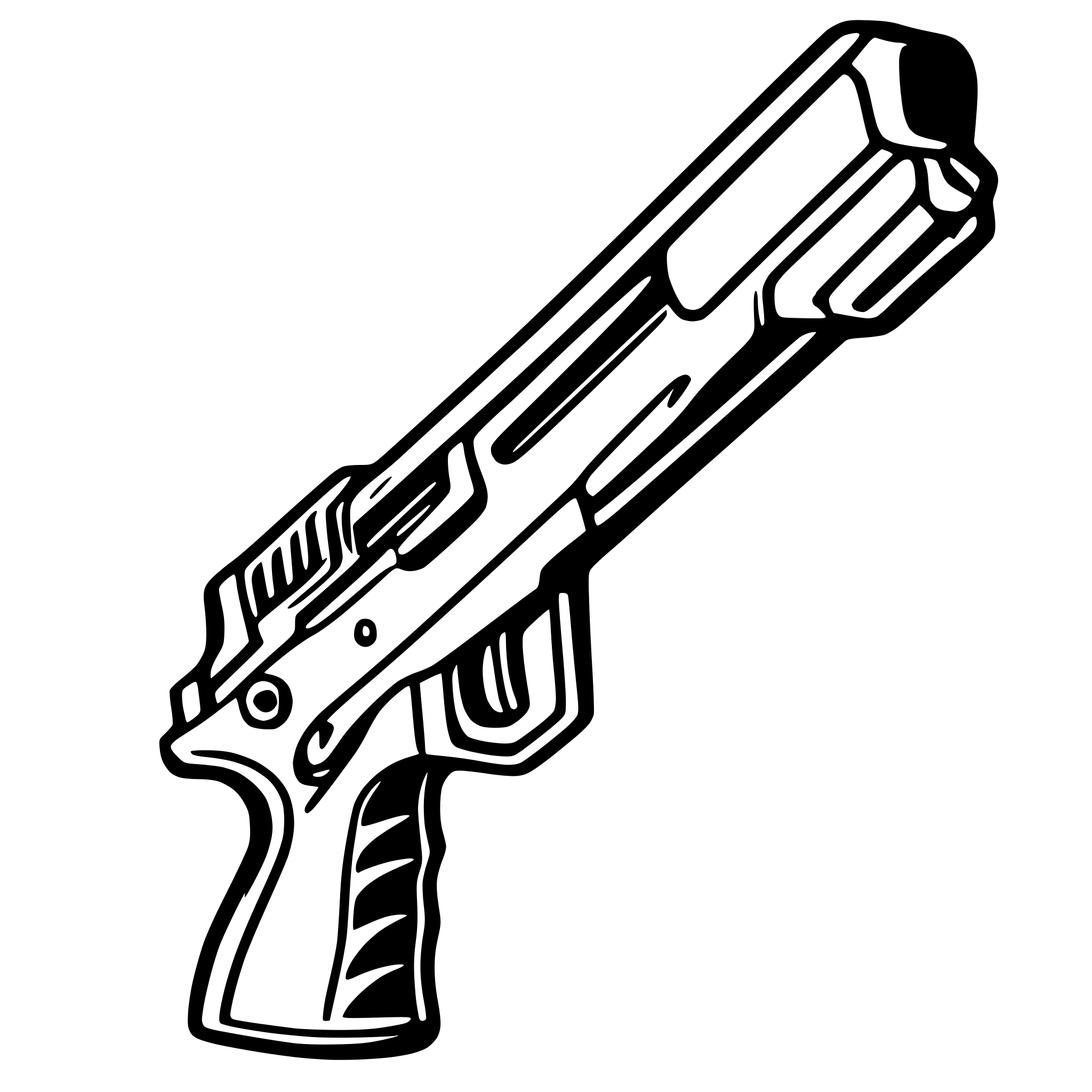 AI-generated SVG of 'Pump action shotgun'