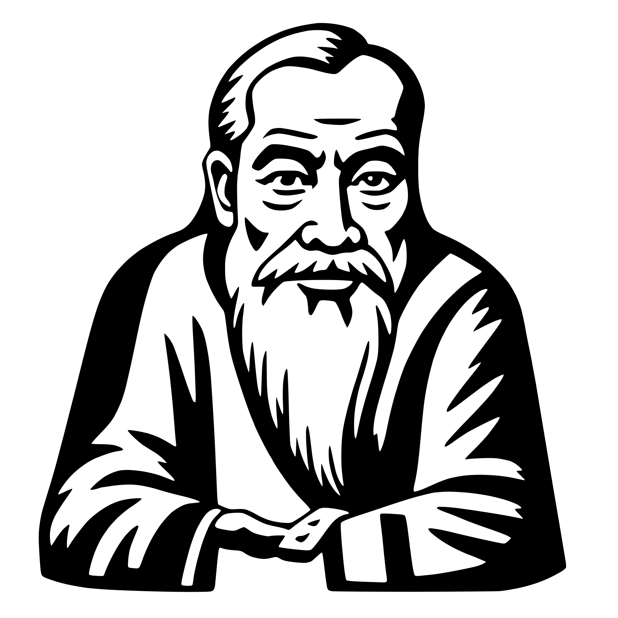 AI-generated SVG of a confucius