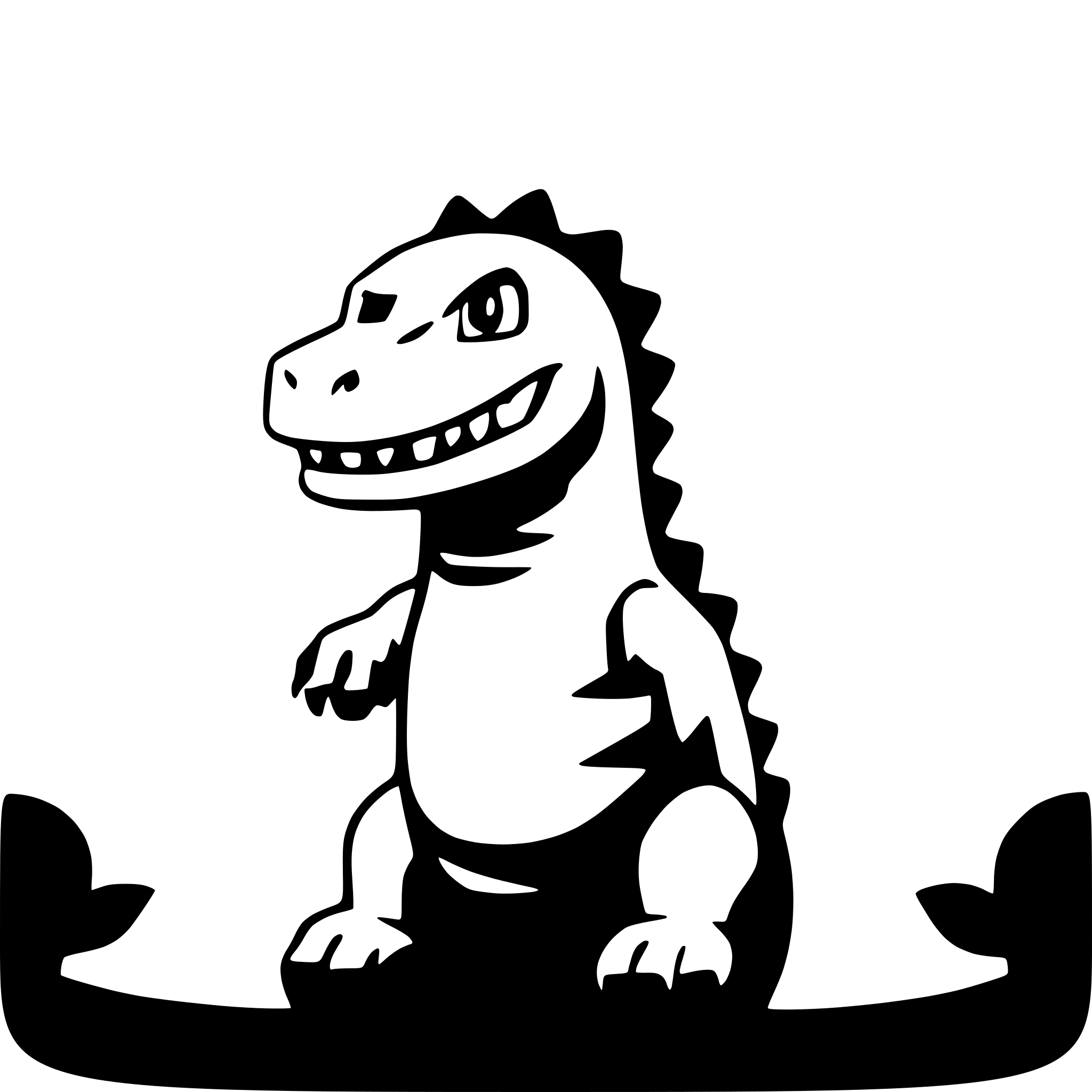 AI-generated SVG of a godzilla head