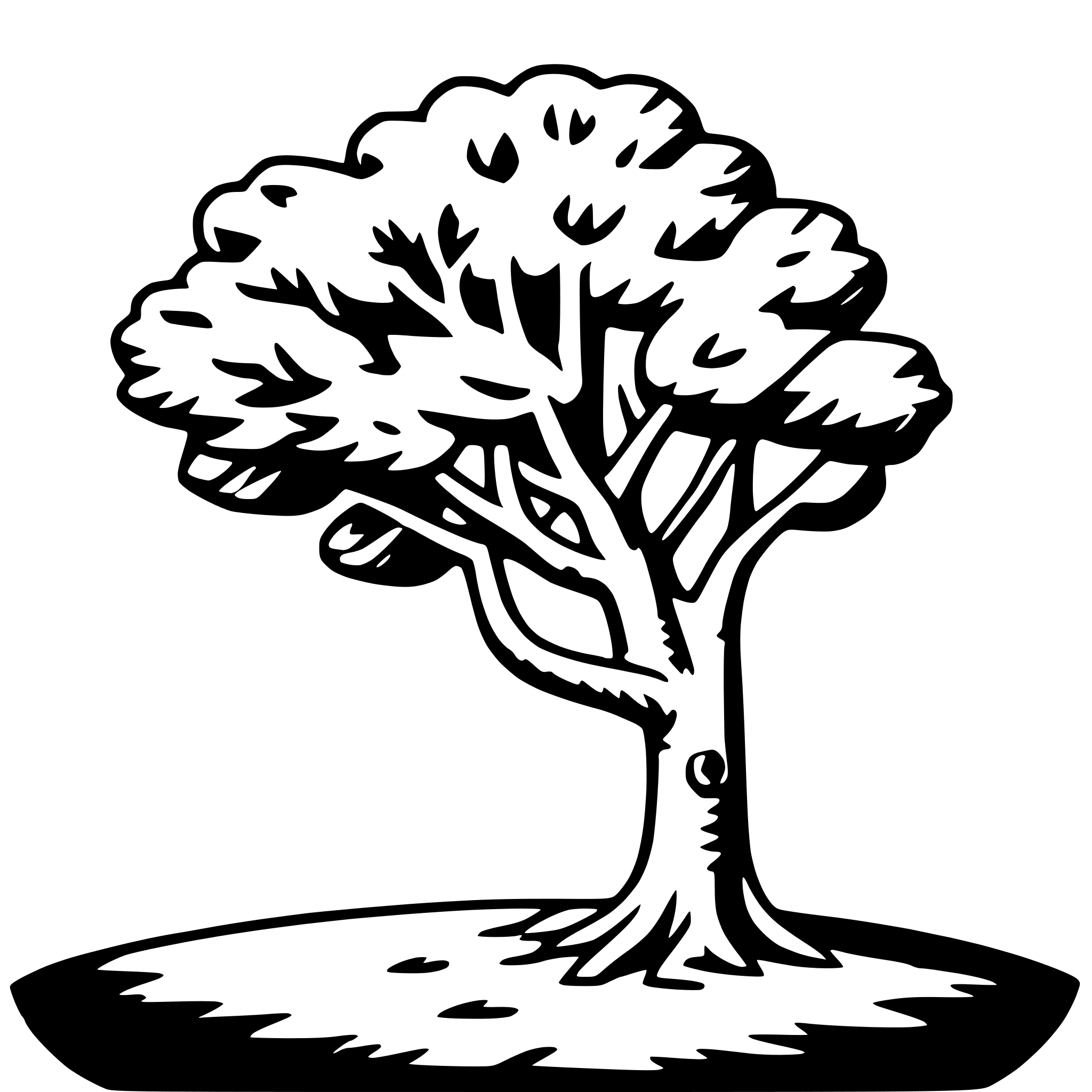 AI-generated SVG of 'oak tree'