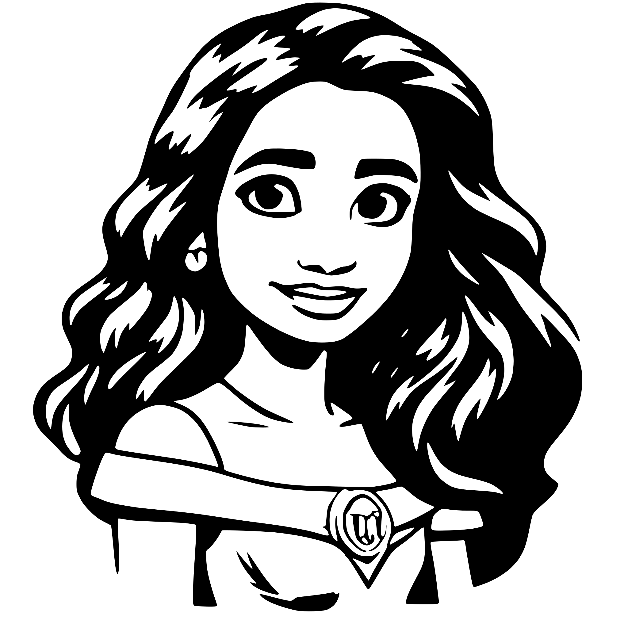 AI-generated SVG of 'moana disney princess'