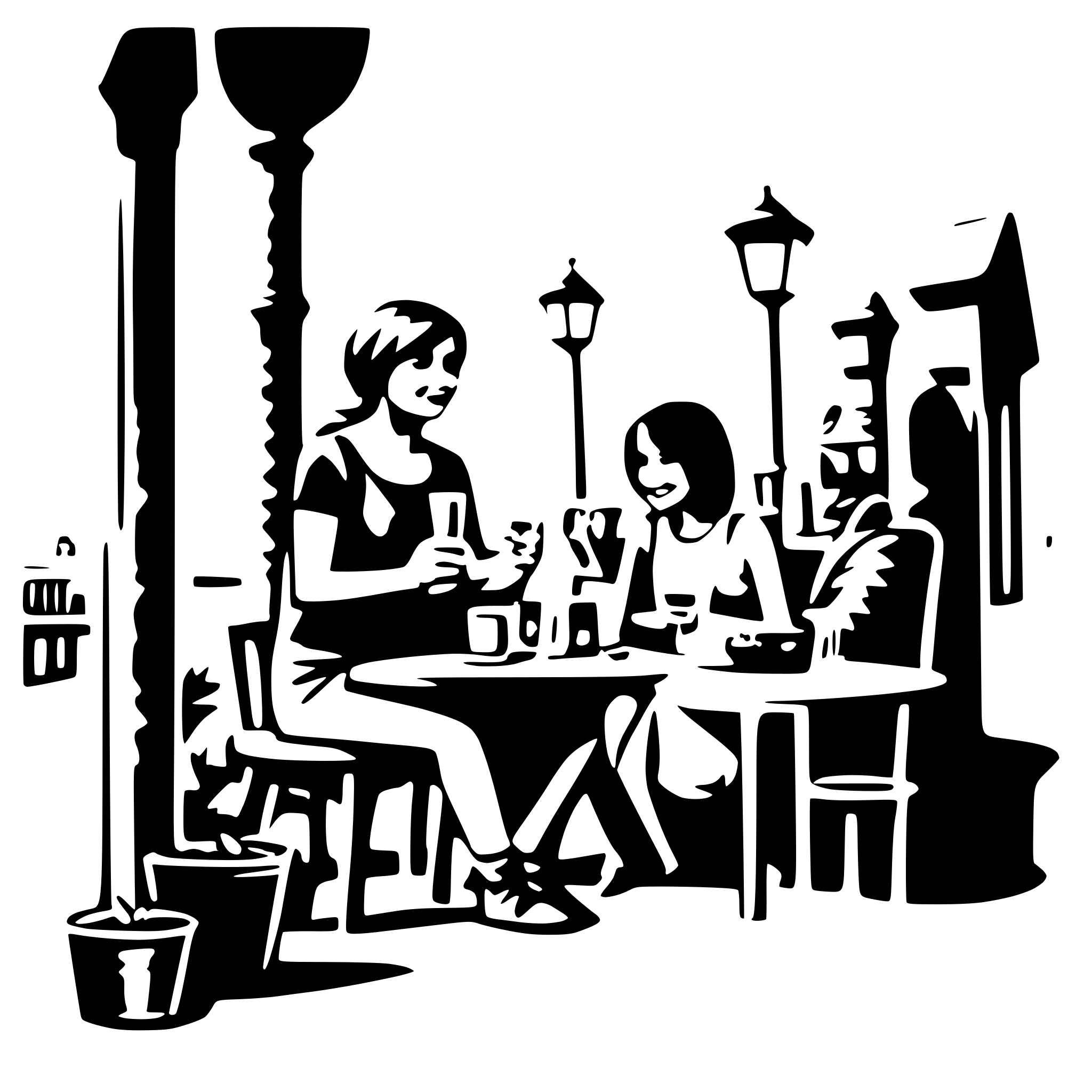 AI-generated SVG of 'global village coffeehouse marathon'