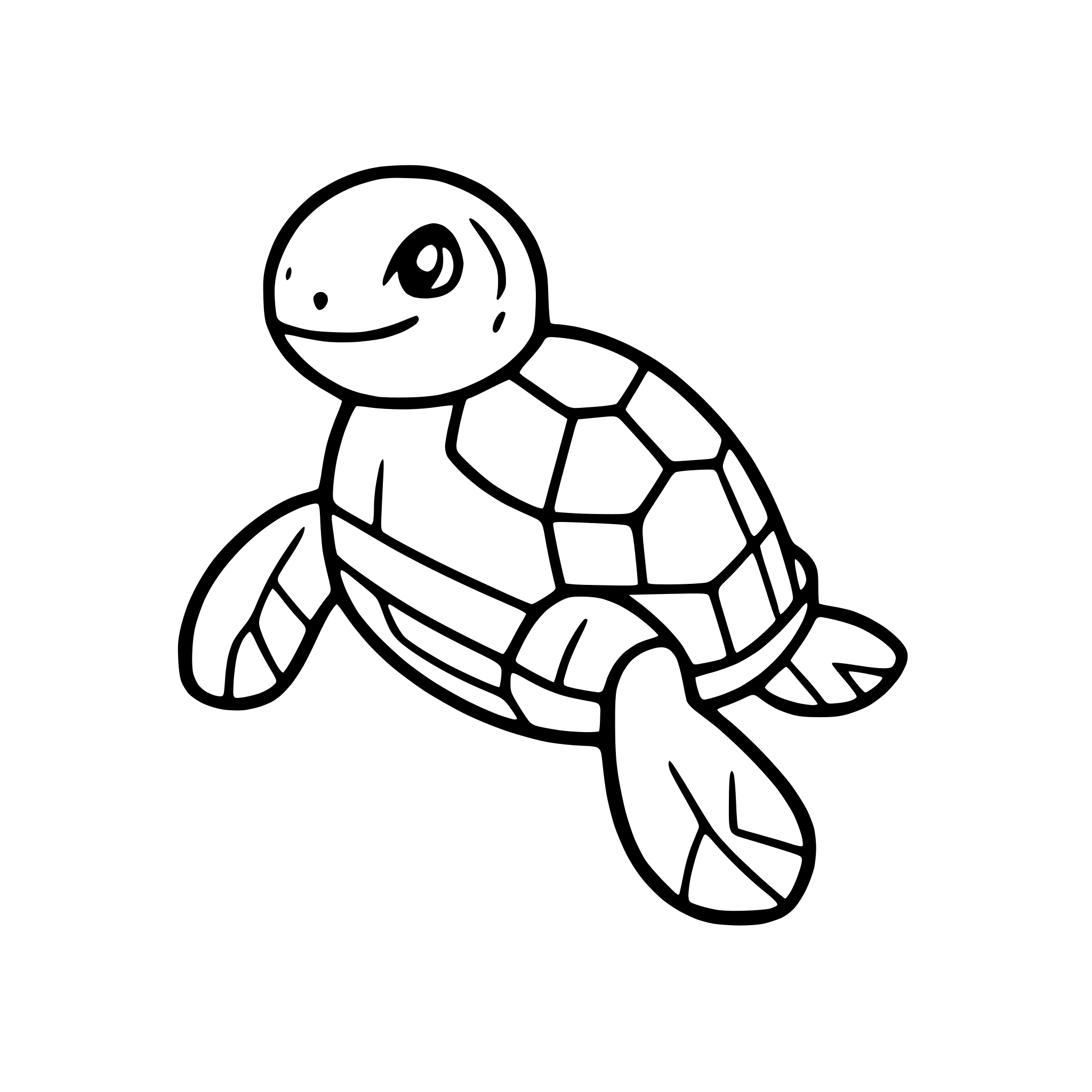 AI-generated SVG of a turtle with ocean waves