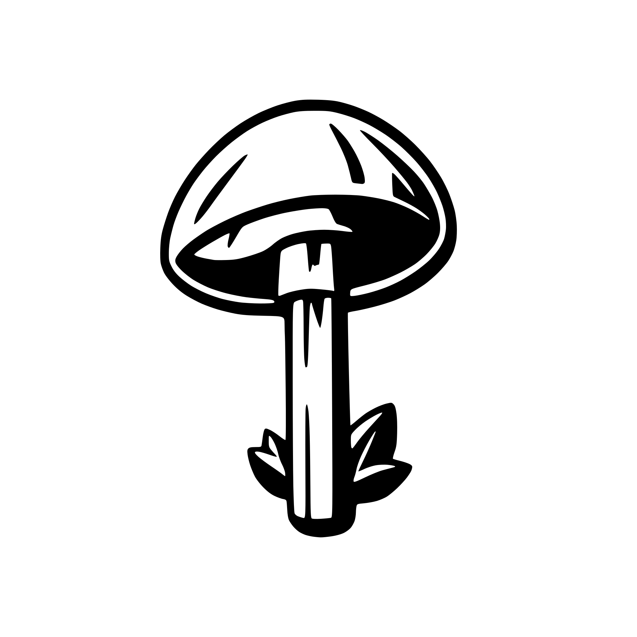 AI-generated SVG of a mushrooms parabol antenna