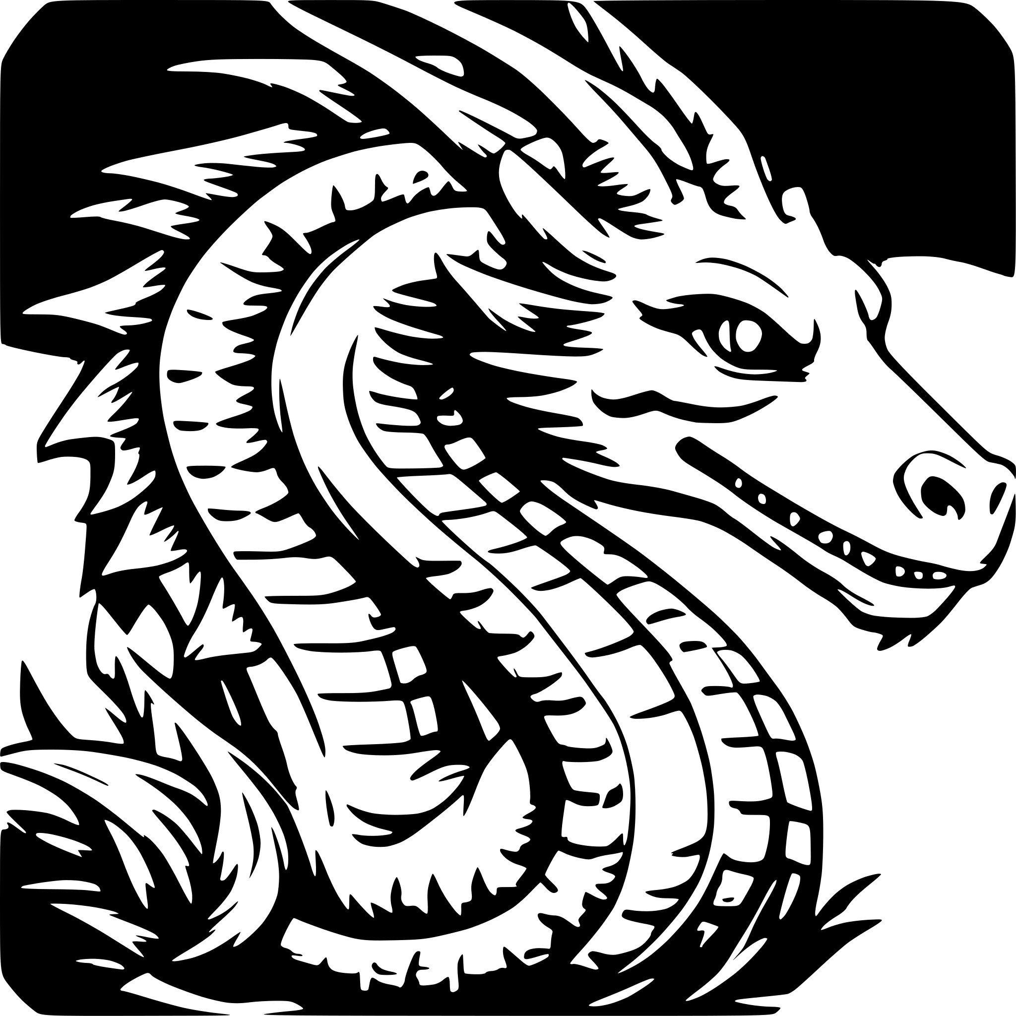 AI-generated SVG of a dragon