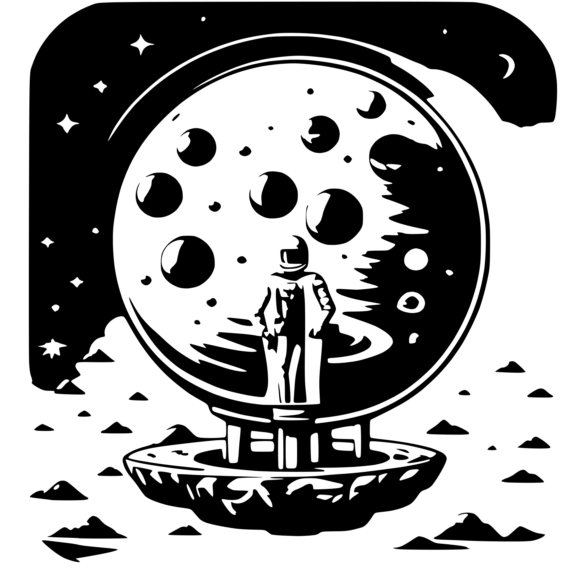 AI-generated SVG of a astraunaute floting espace