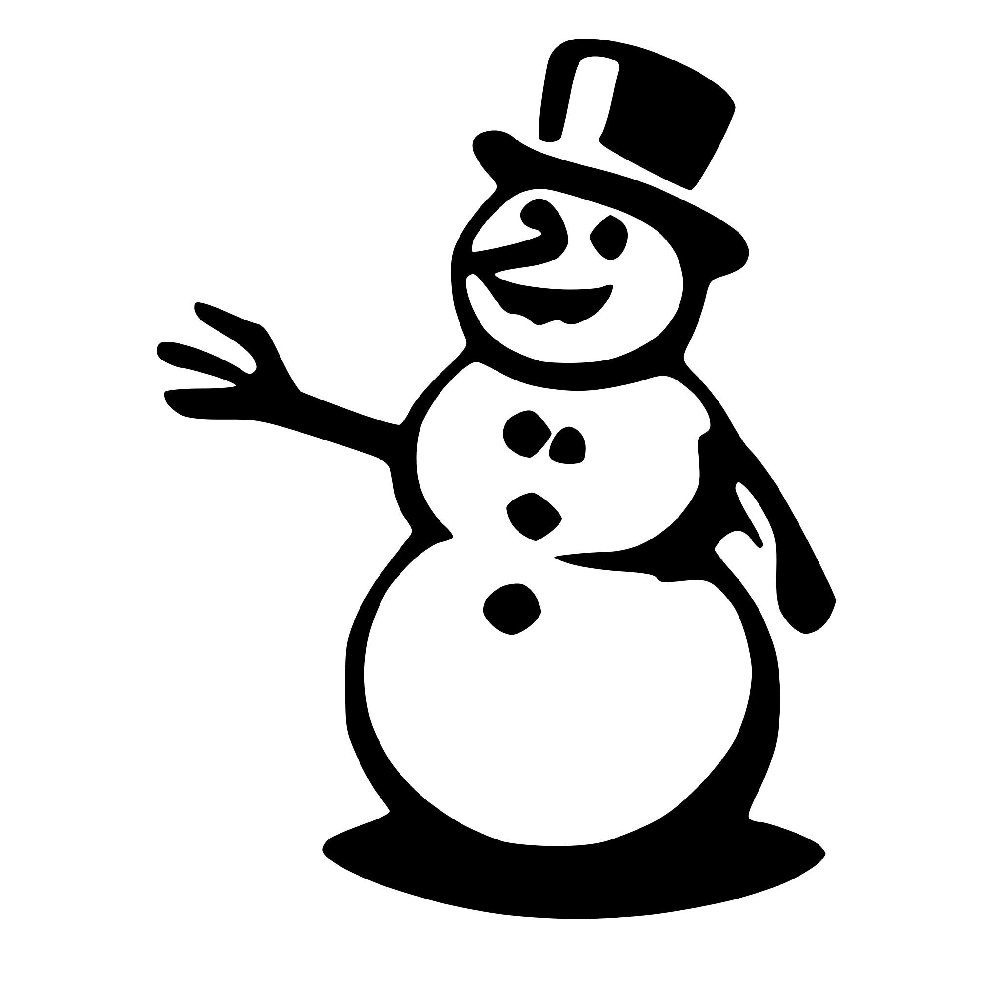 AI-generated SVG of 'snowman in a christmas cao'
