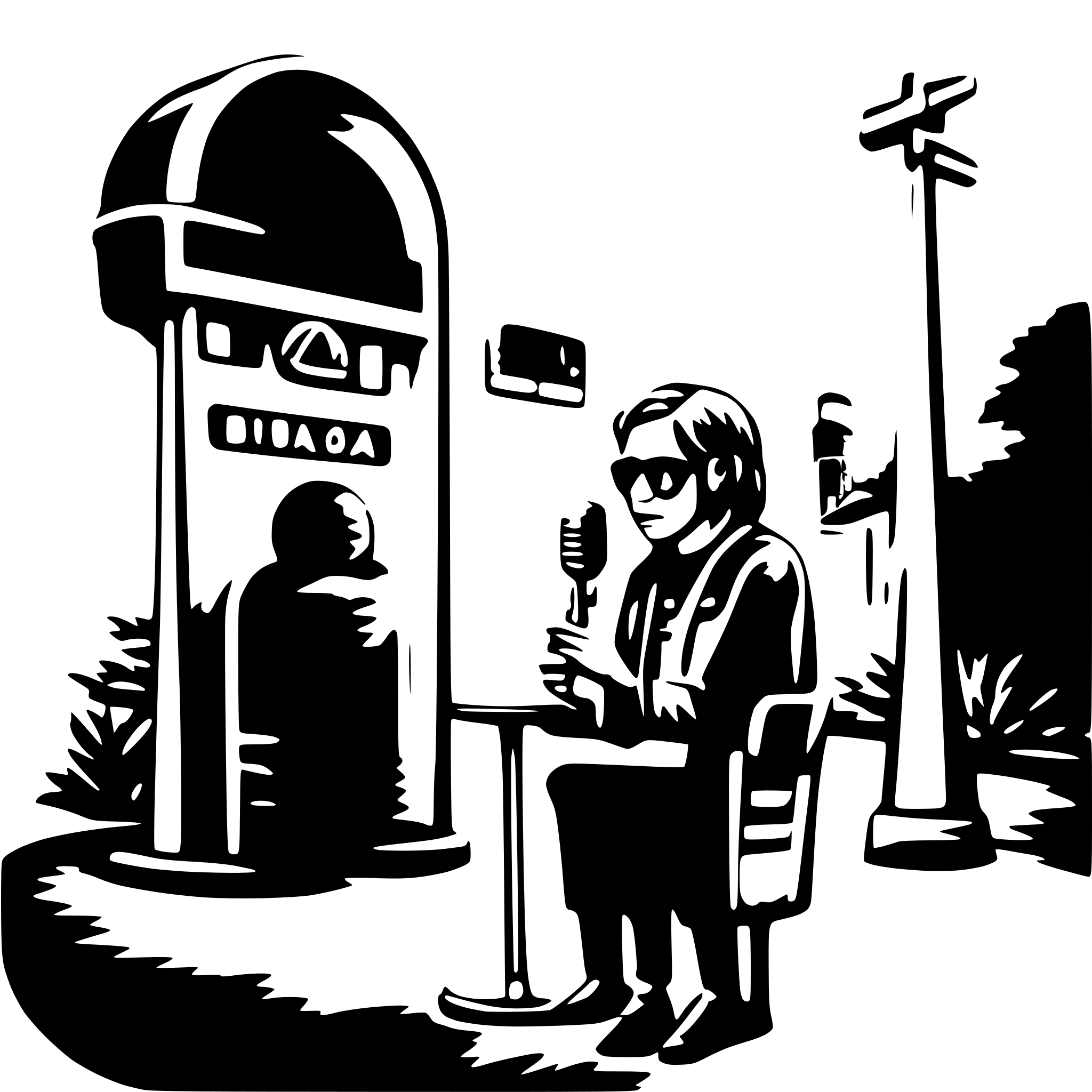 AI-generated SVG of a podcast guia bussola