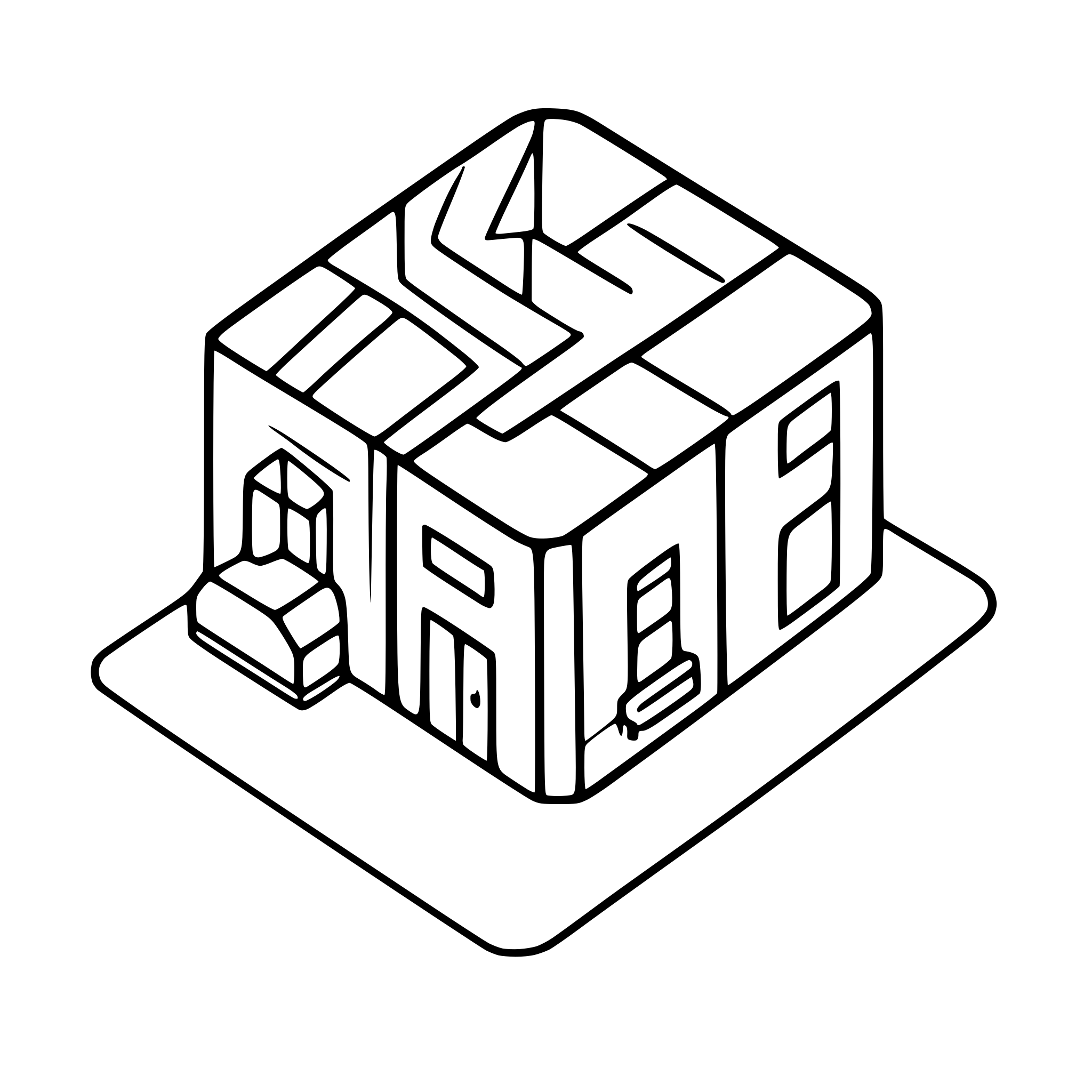 AI-generated SVG of 'isometric warehouse'