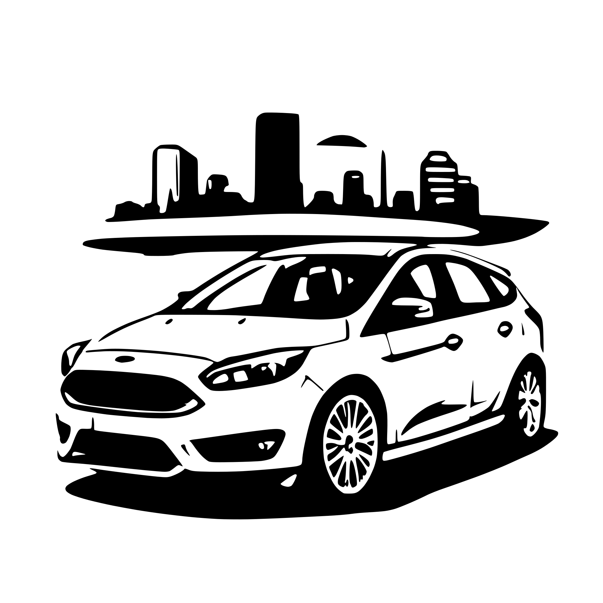 AI-generated SVG of a Ford Focus MK4