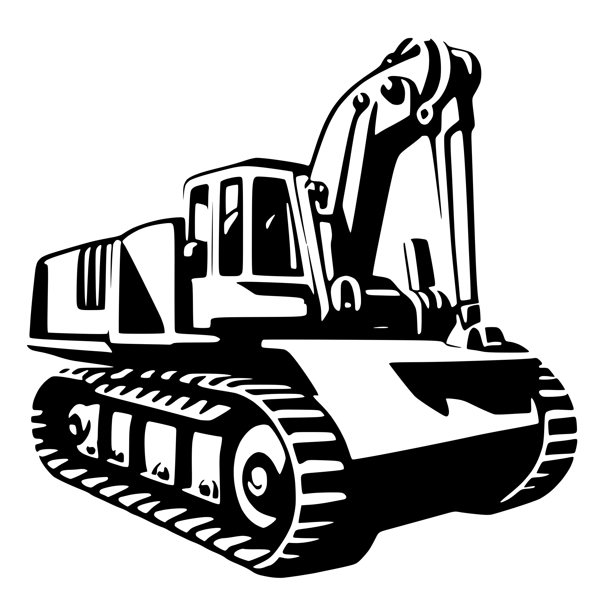 AI-generated SVG of 'excavator'