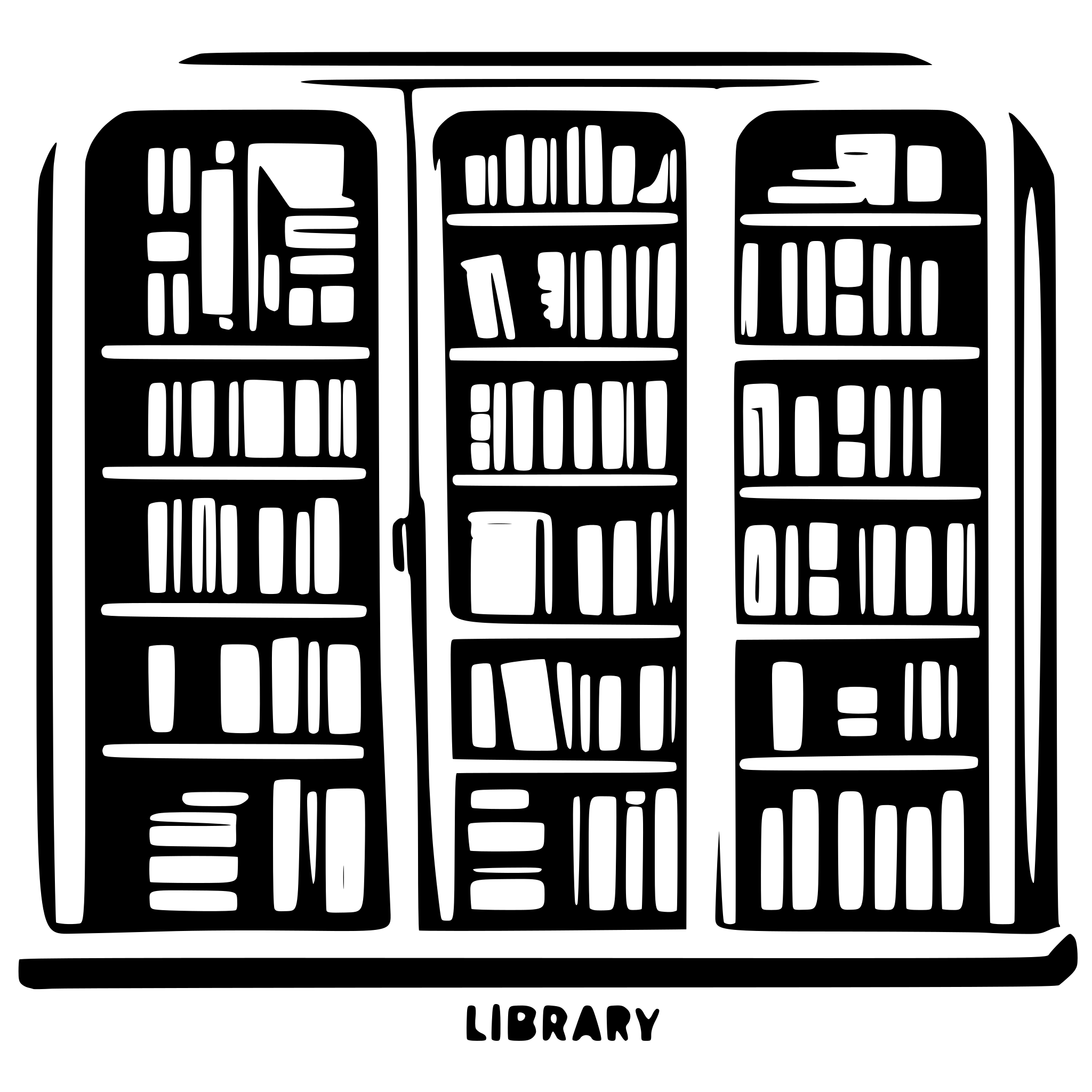 AI-generated SVG of a Library icon for web application, that would be located next to new template lib module