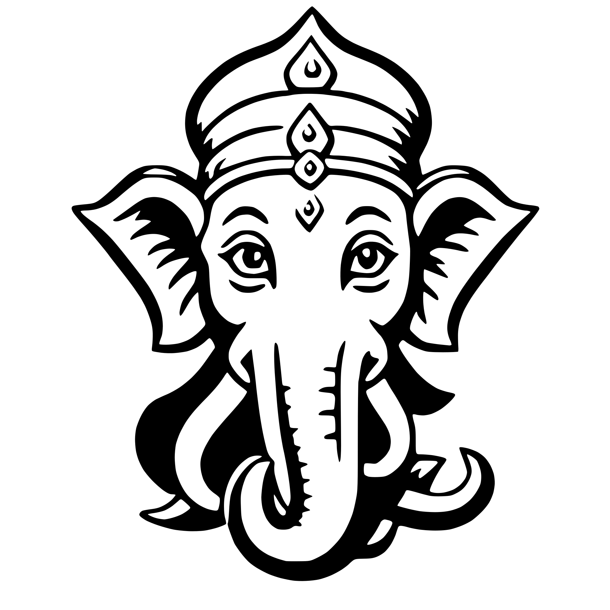 AI-generated SVG of a ganesha