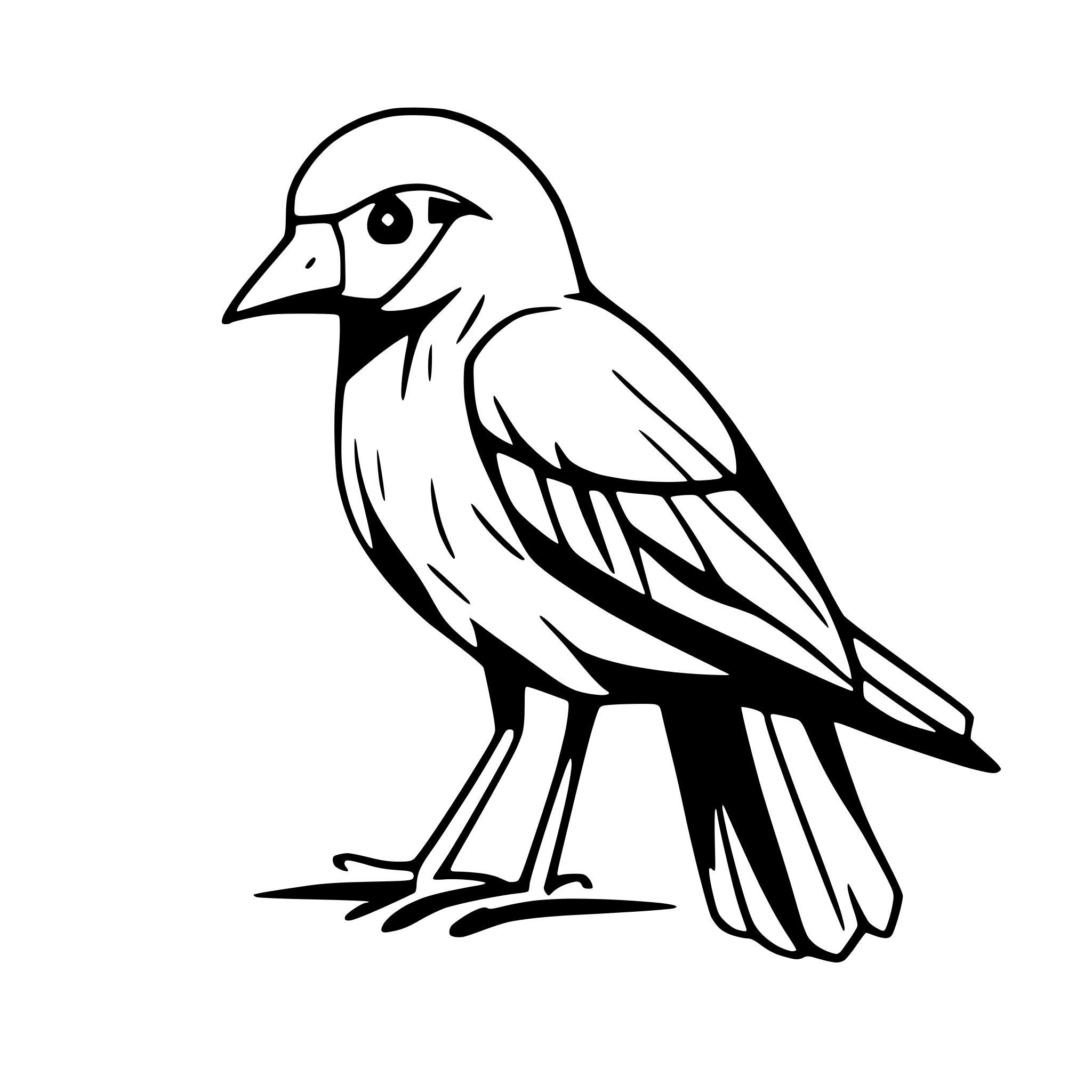 AI-generated SVG of 'Single line art drawing of Birds'