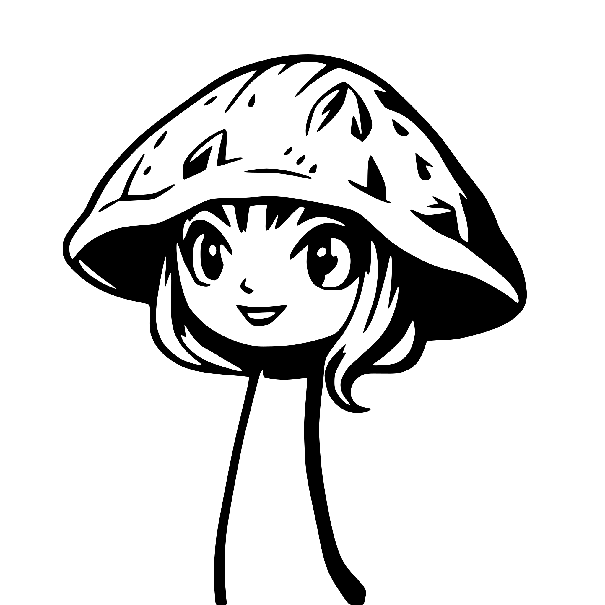 AI-generated SVG of a hawaian mushroom
