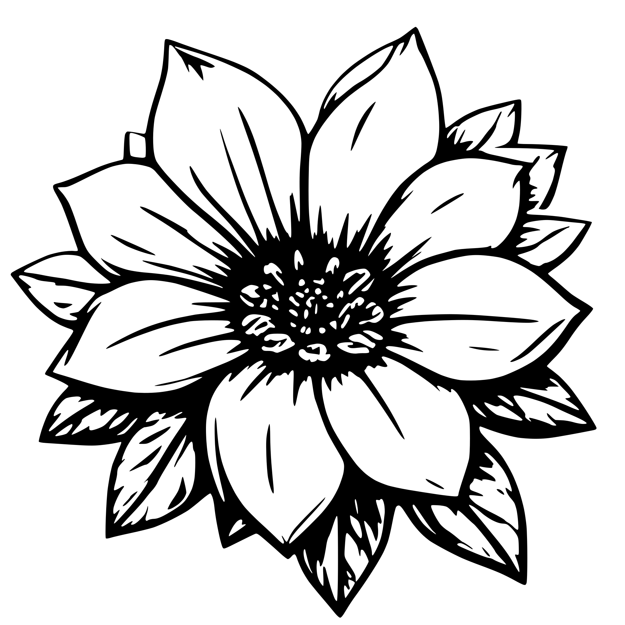 AI-generated SVG of 'Minimalistic flower'