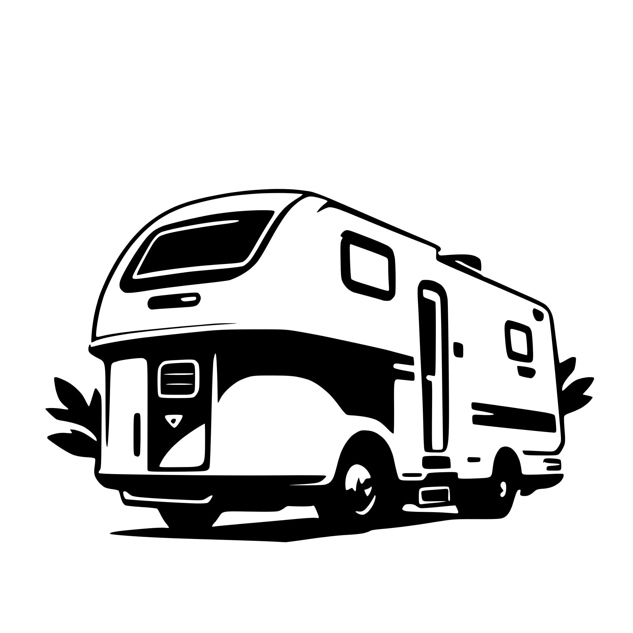 AI-generated SVG of a motorhome for logo