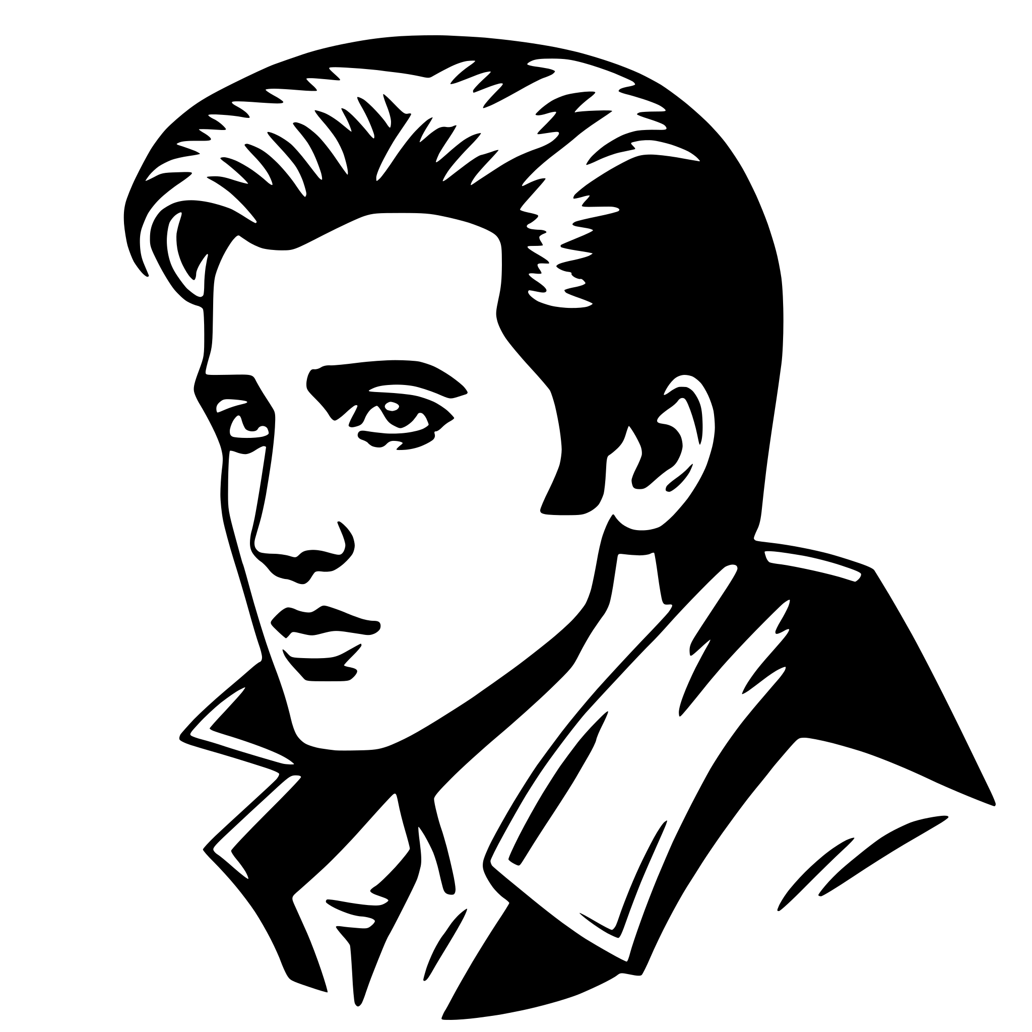 AI-generated SVG of 'elvis presley'