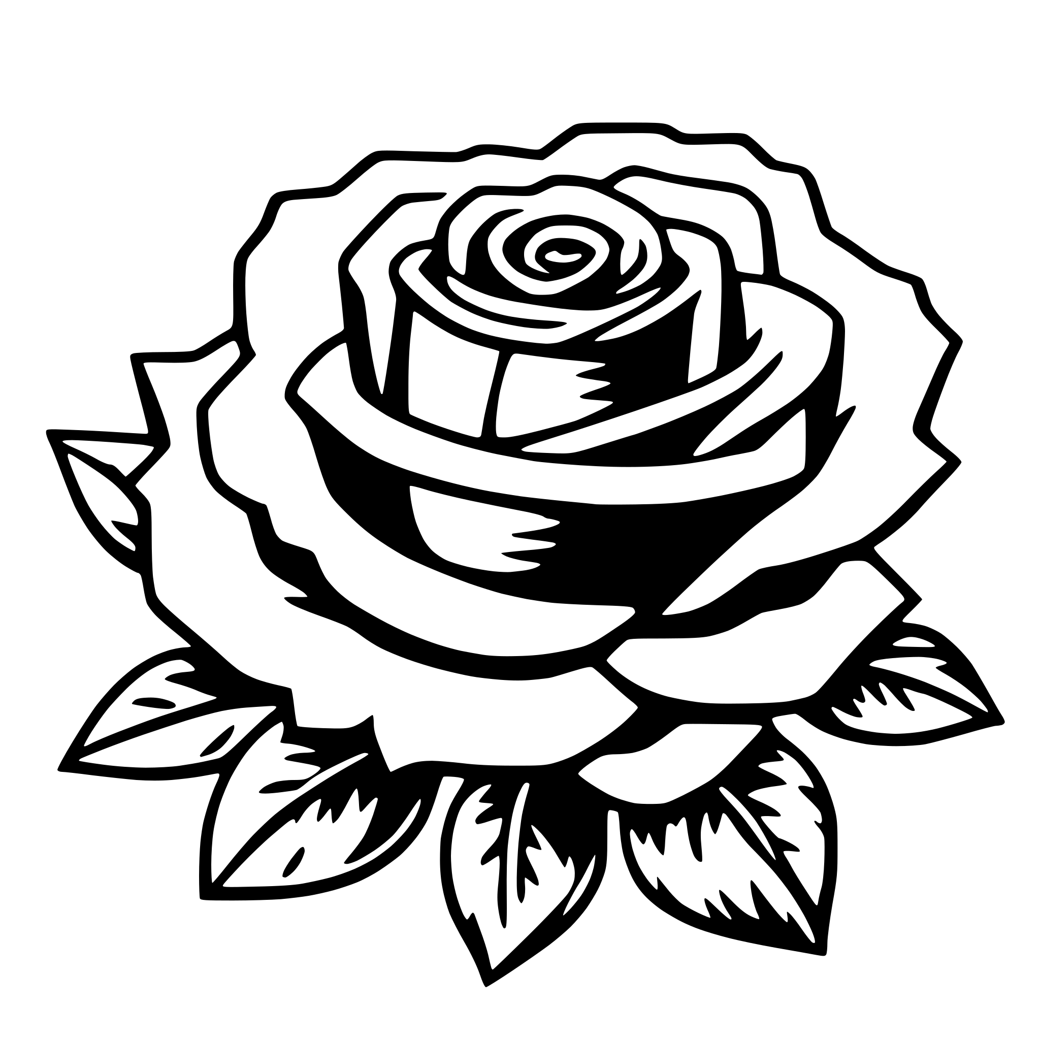 AI-generated SVG of 'rose'