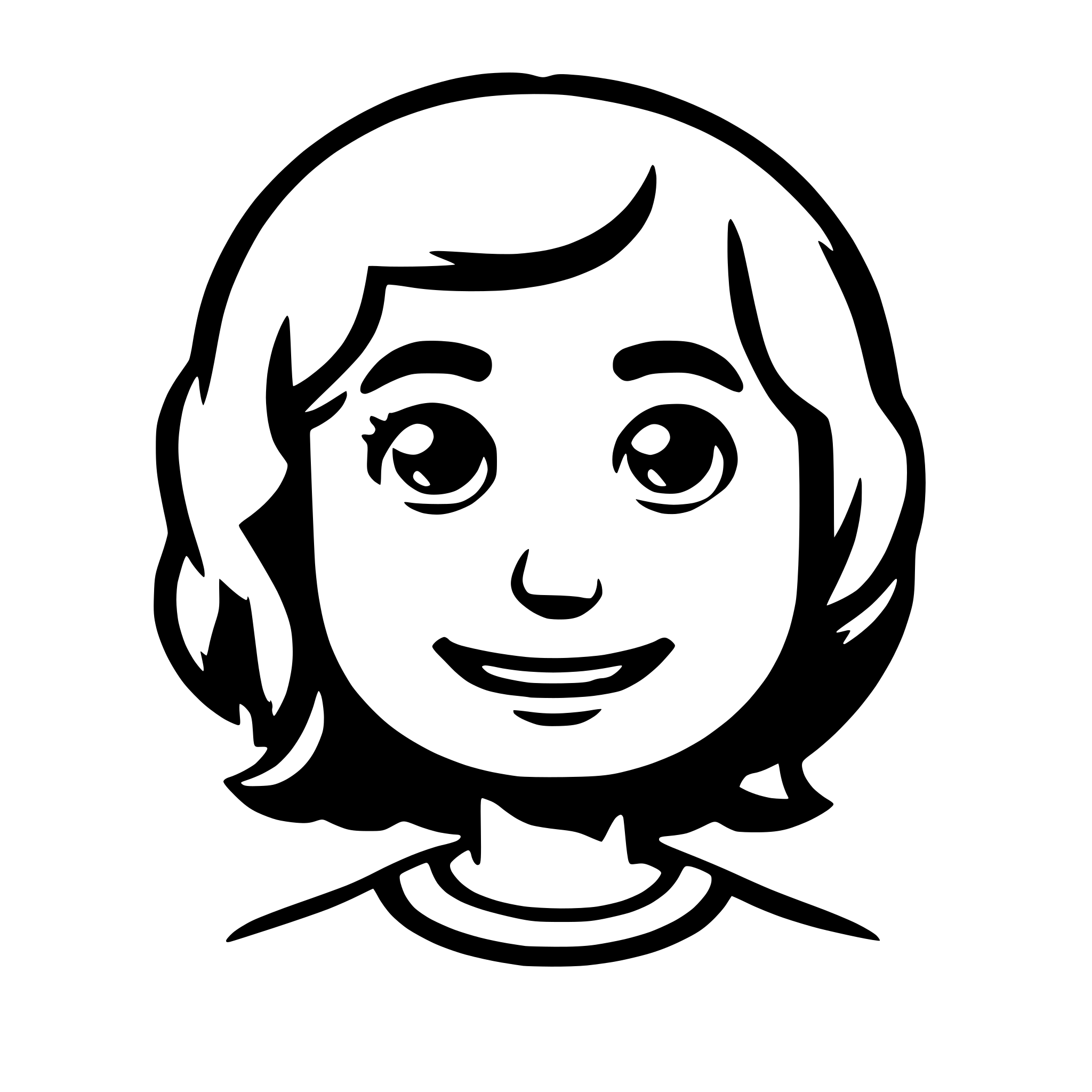 AI-generated SVG of a Thinkinh emoji