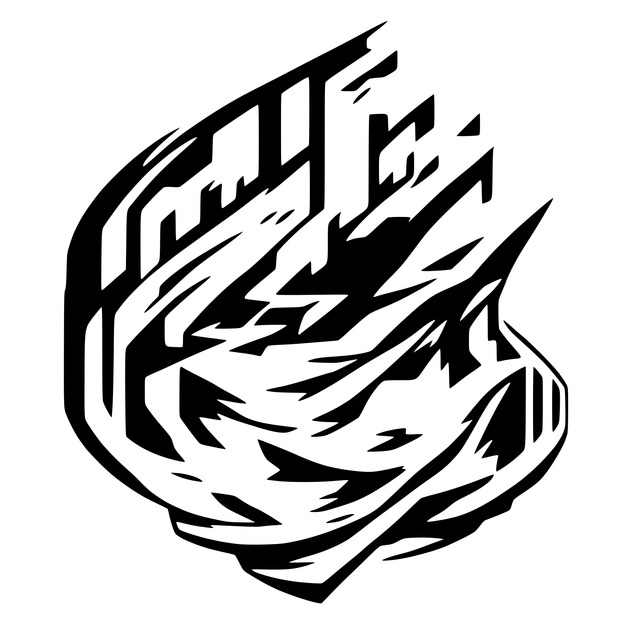 AI-generated SVG of a abstract shape and lines flow