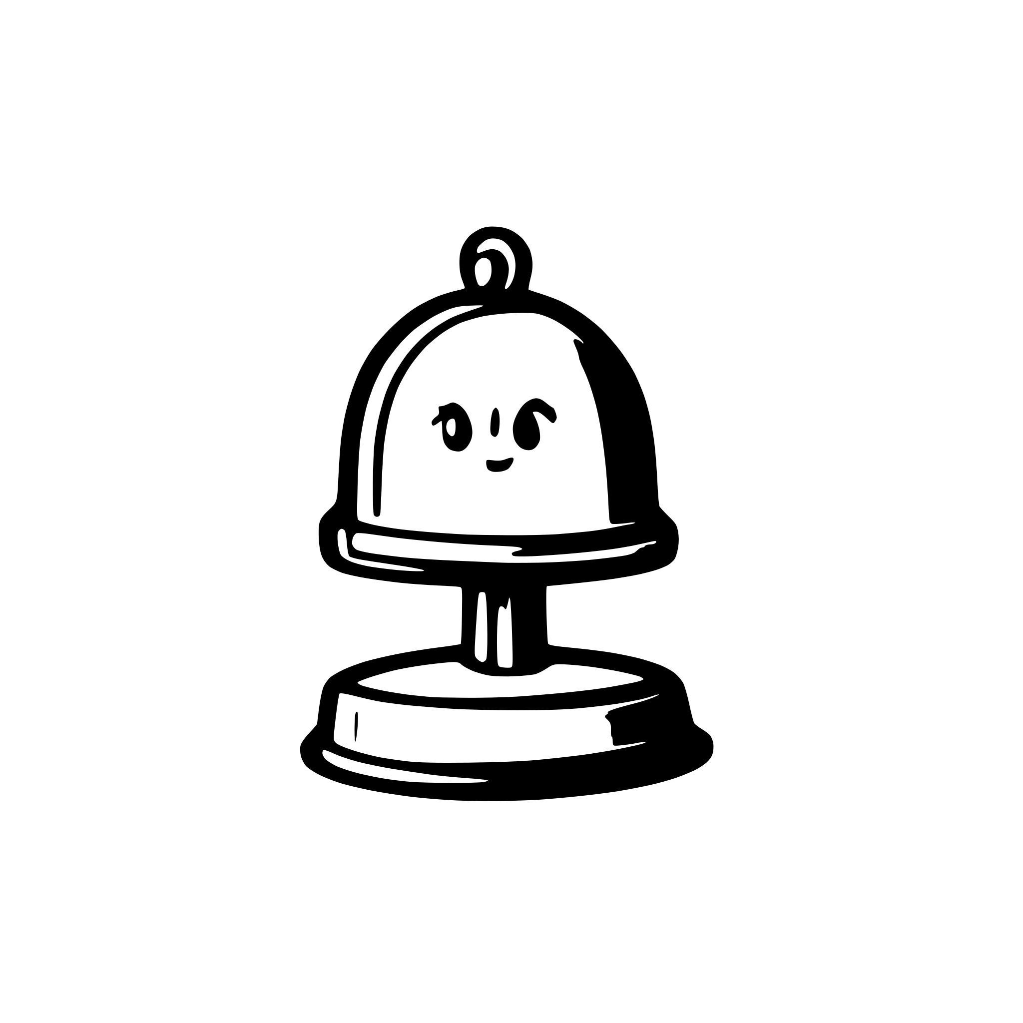 AI-generated SVG of 'a simple notification bell in green with black outlines currently ringing'