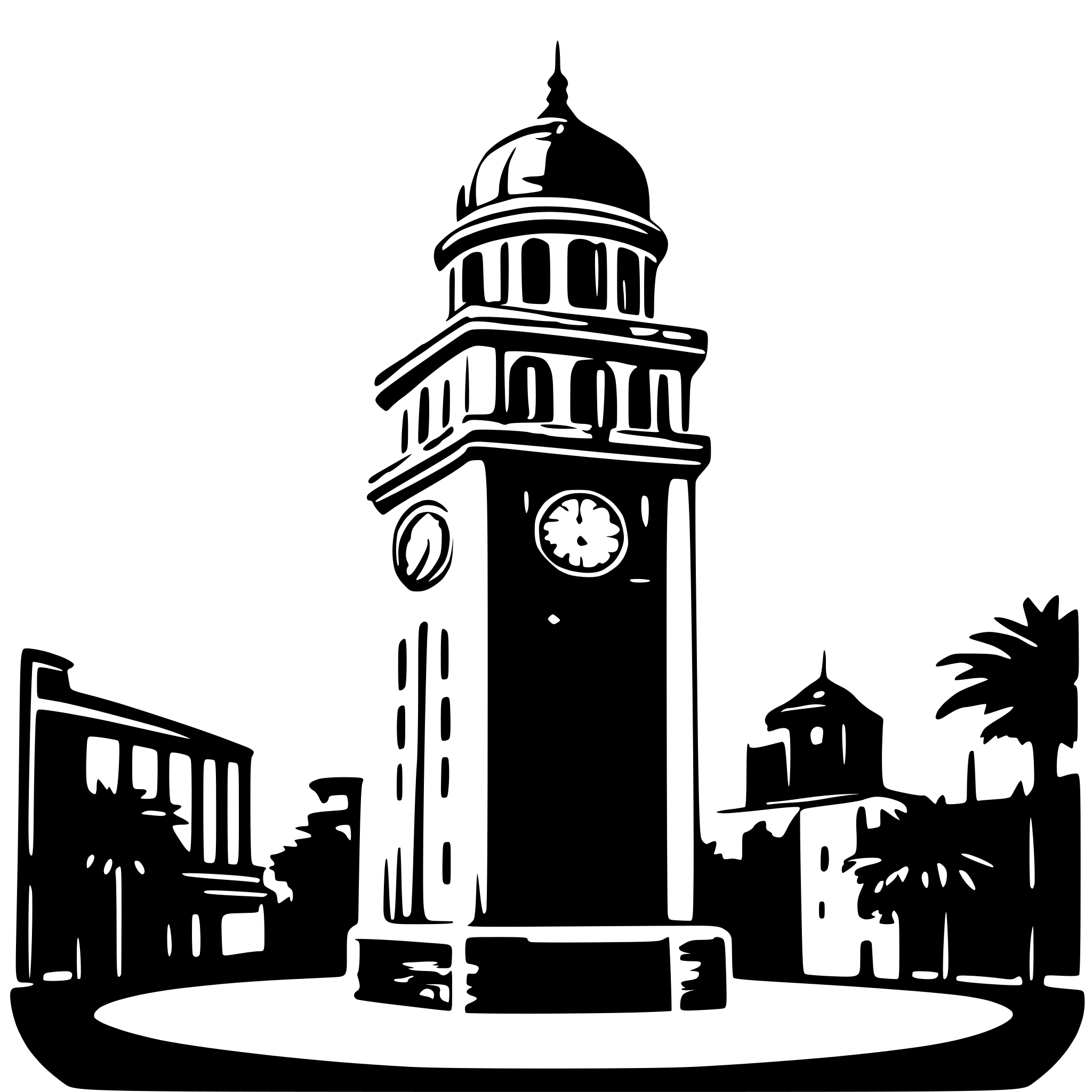 AI-generated SVG of a clock tower faisalabad