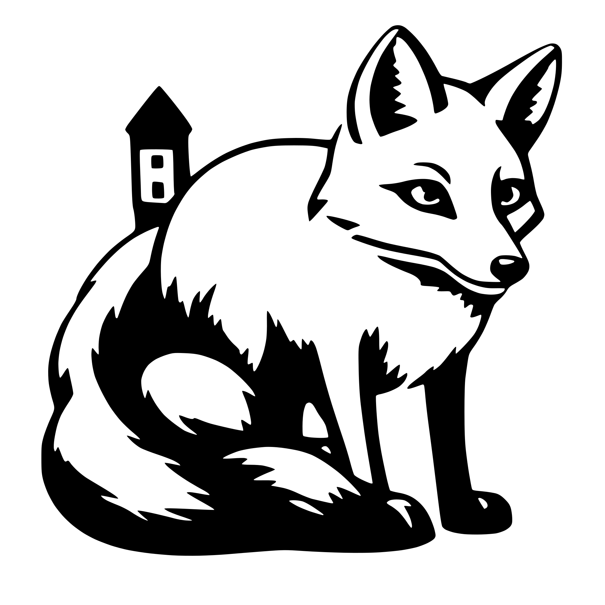 AI-generated SVG of 'fox'