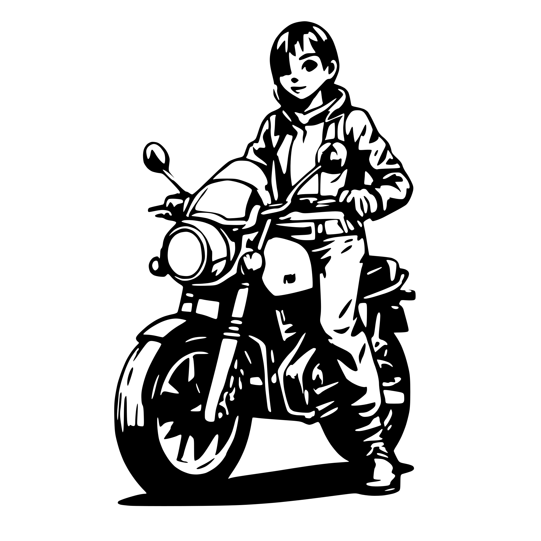 AI-generated SVG of a Motorcicle Honda monkey 125