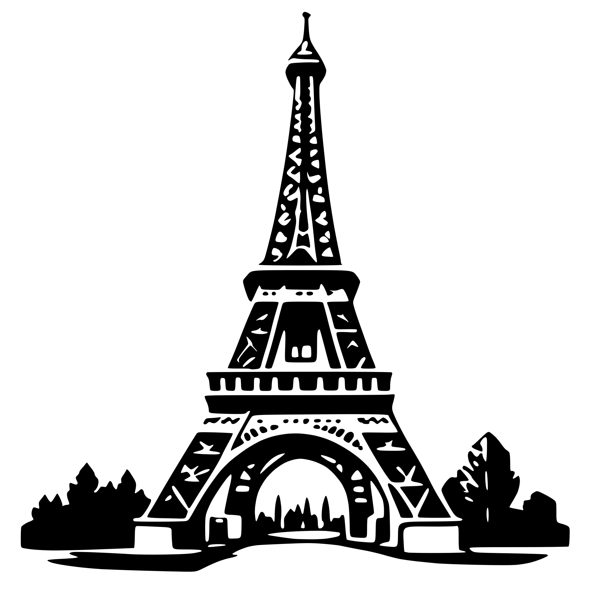 AI-generated SVG of a eiffel tower