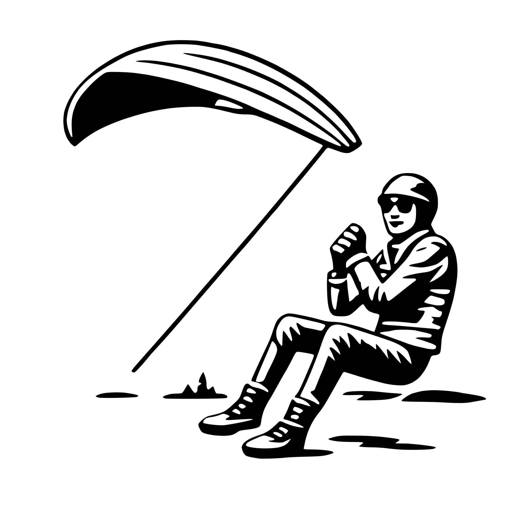 AI-generated SVG of a paraglider