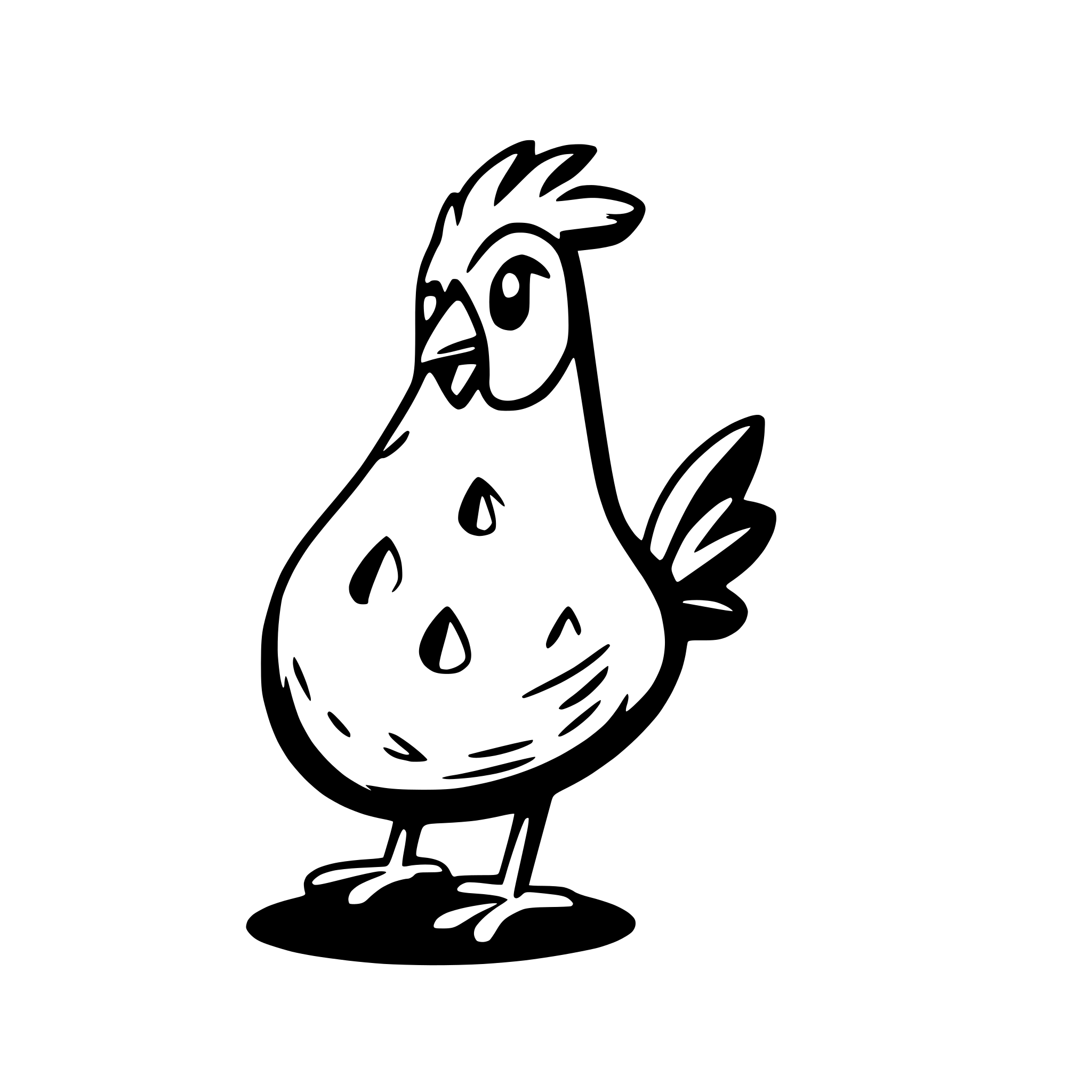 AI-generated SVG of 'a hen with a egg on the ground'