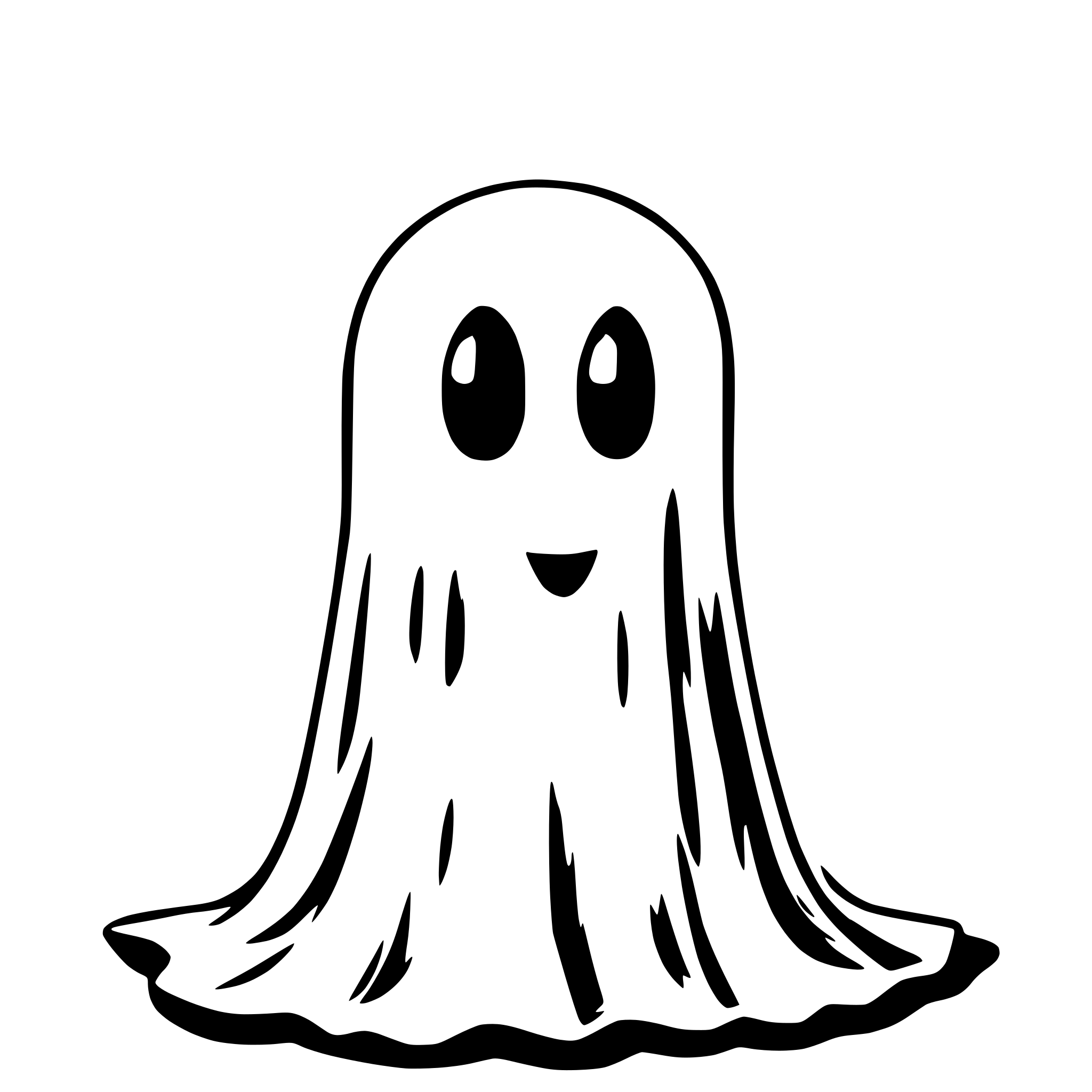 AI-generated SVG of a caspar the little ghost