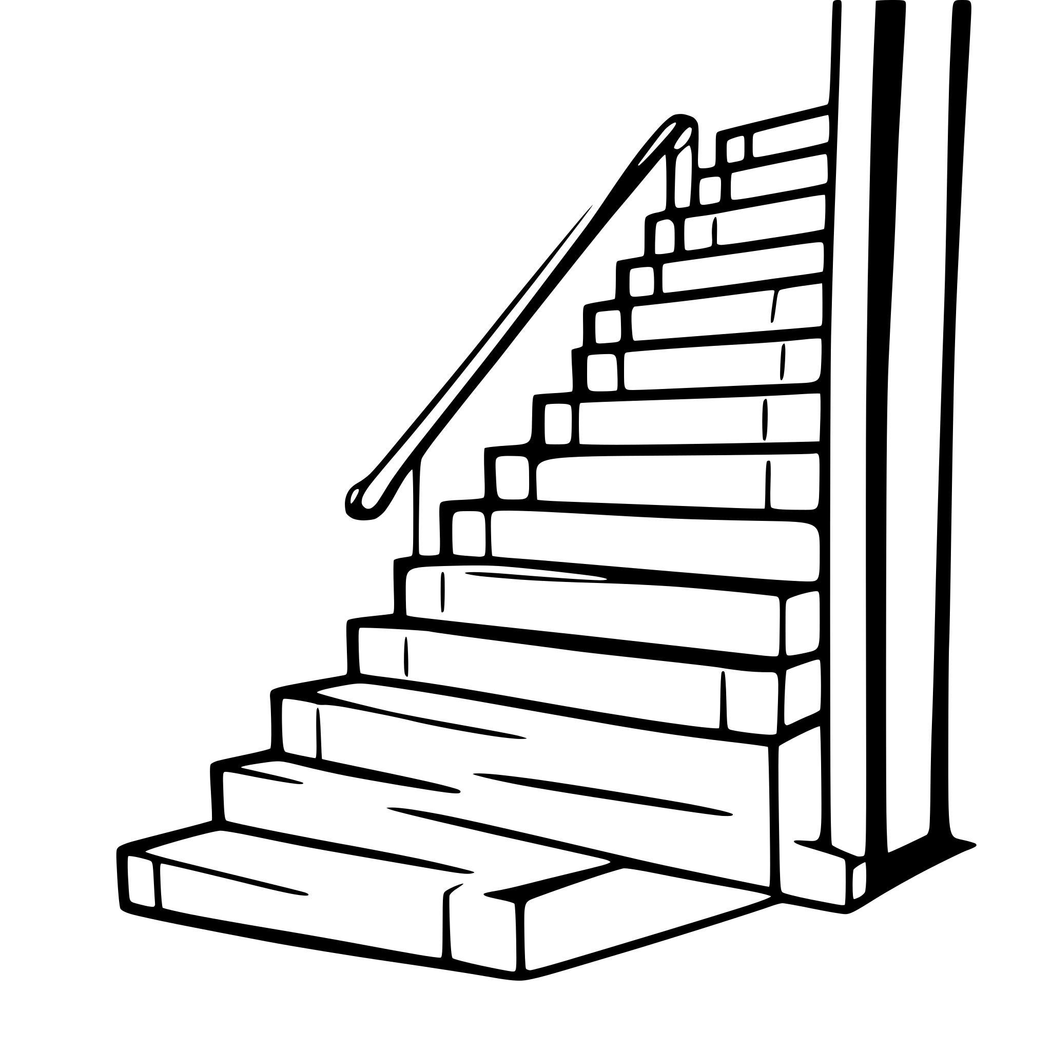 AI-generated SVG of a Simple line art of side profile of stairs