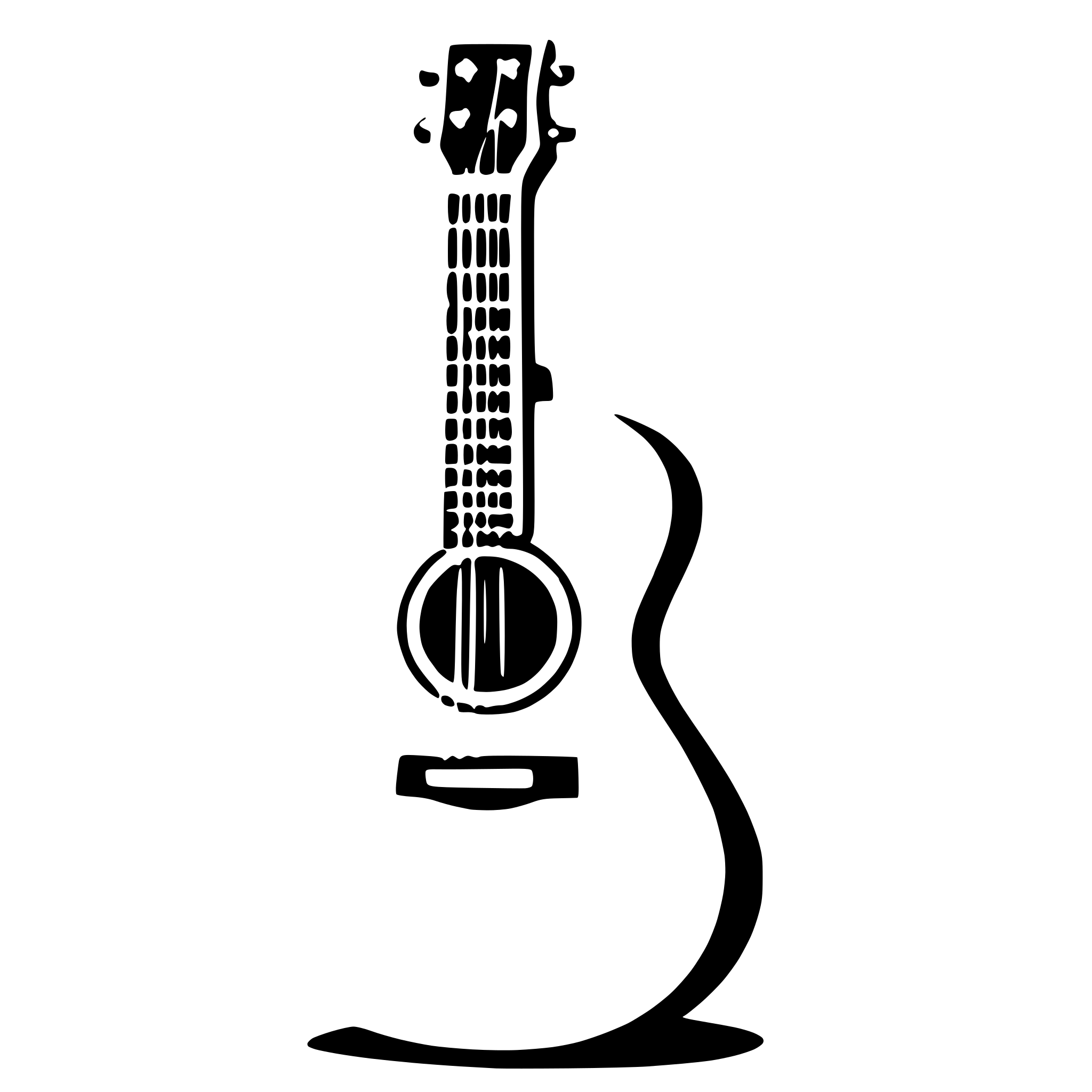 AI-generated SVG of a guitar flat style