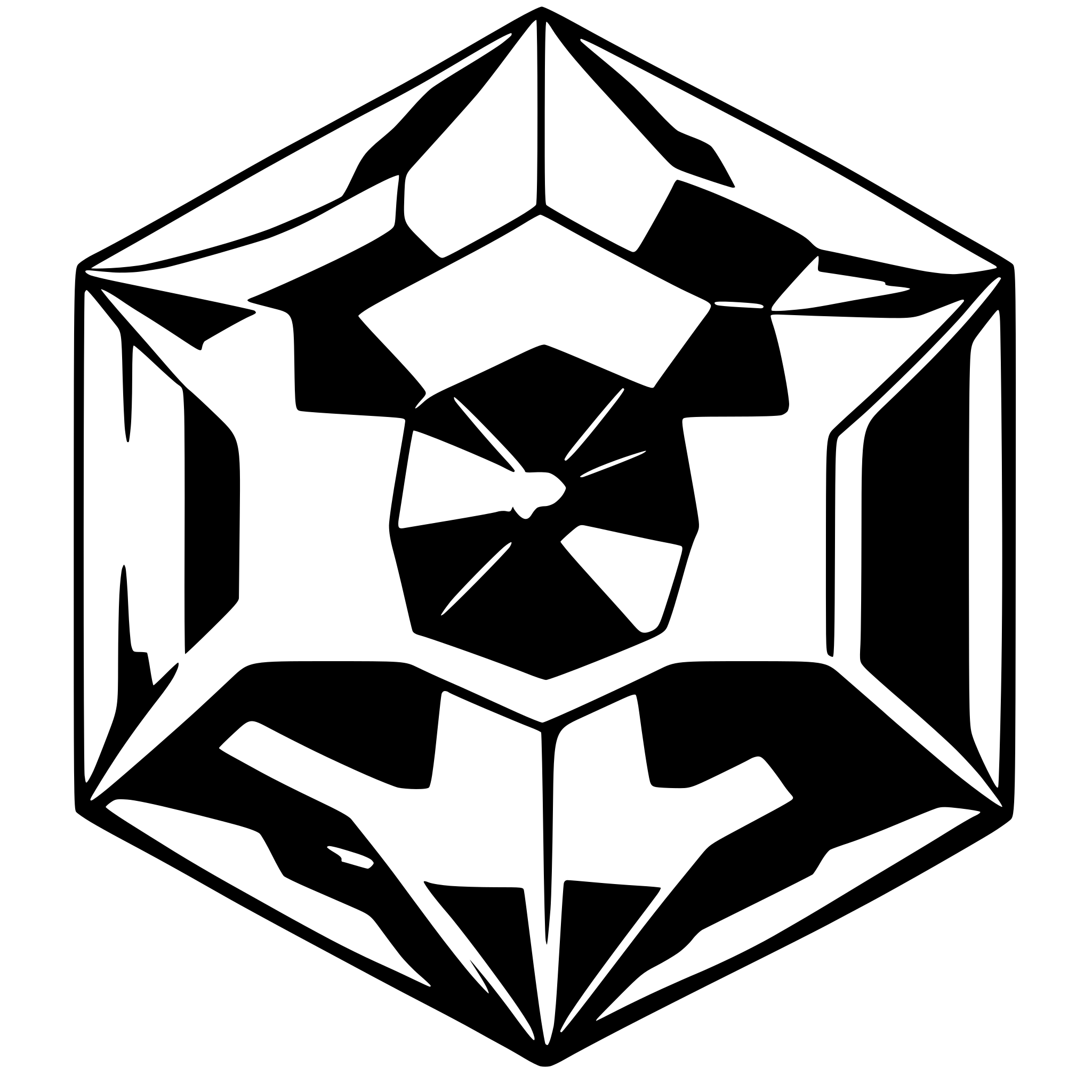 AI-generated SVG of a dodecahedron black line