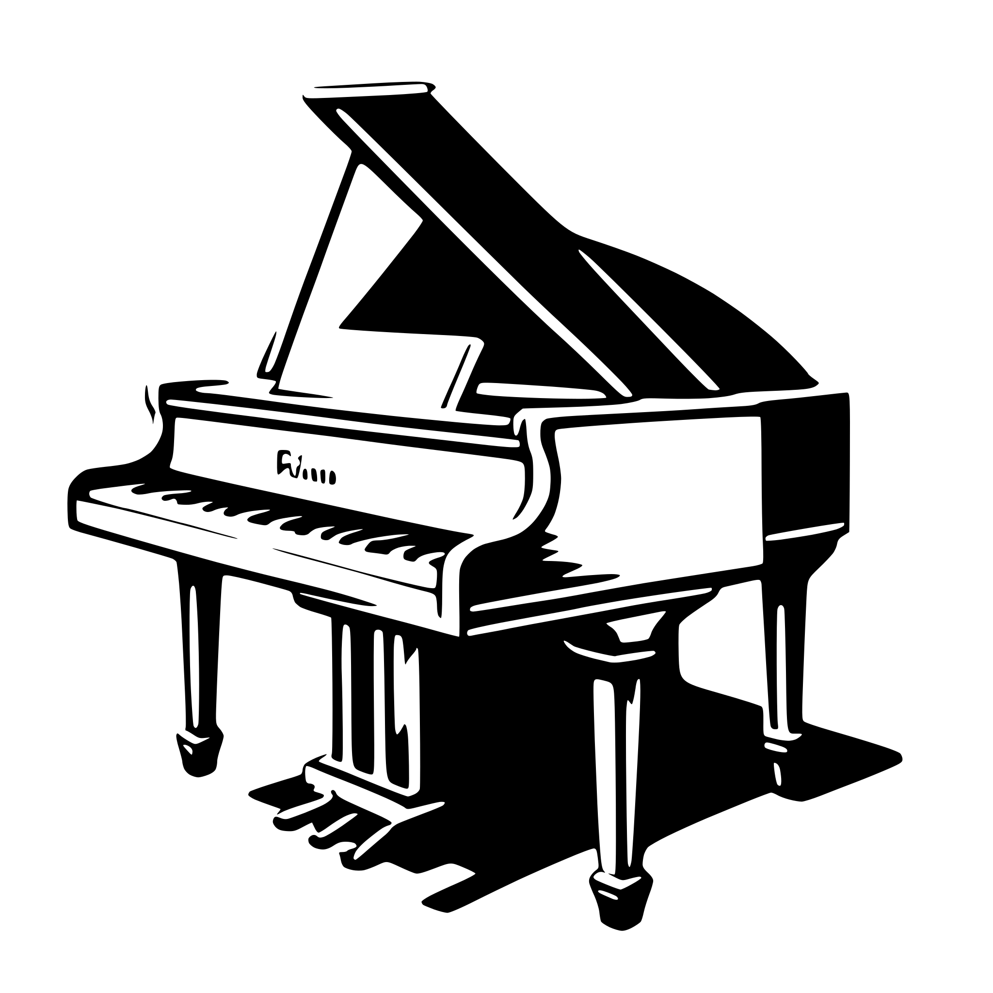 AI-generated SVG of a piano