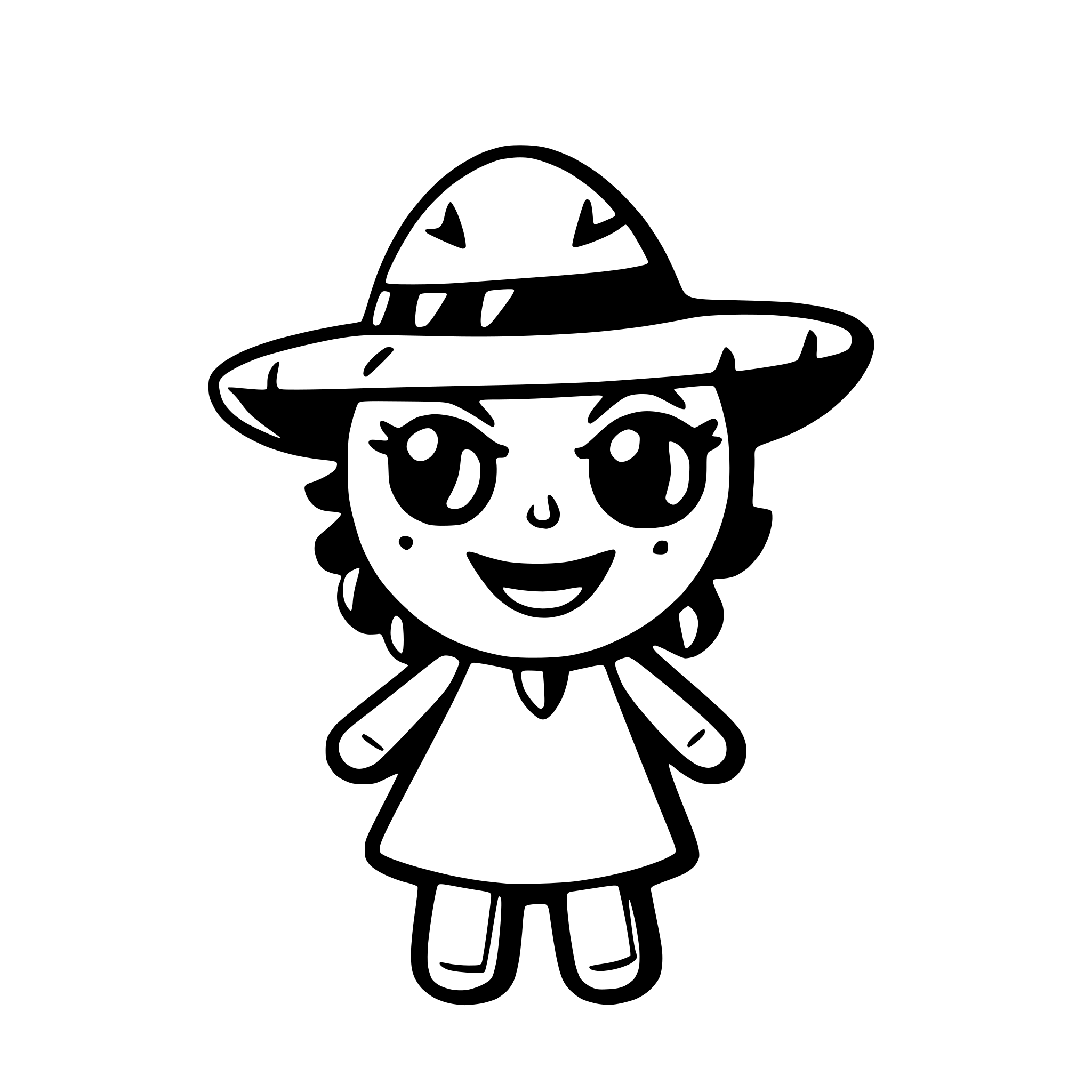 AI-generated SVG of a a smiling sun wearing a sunhat and shades